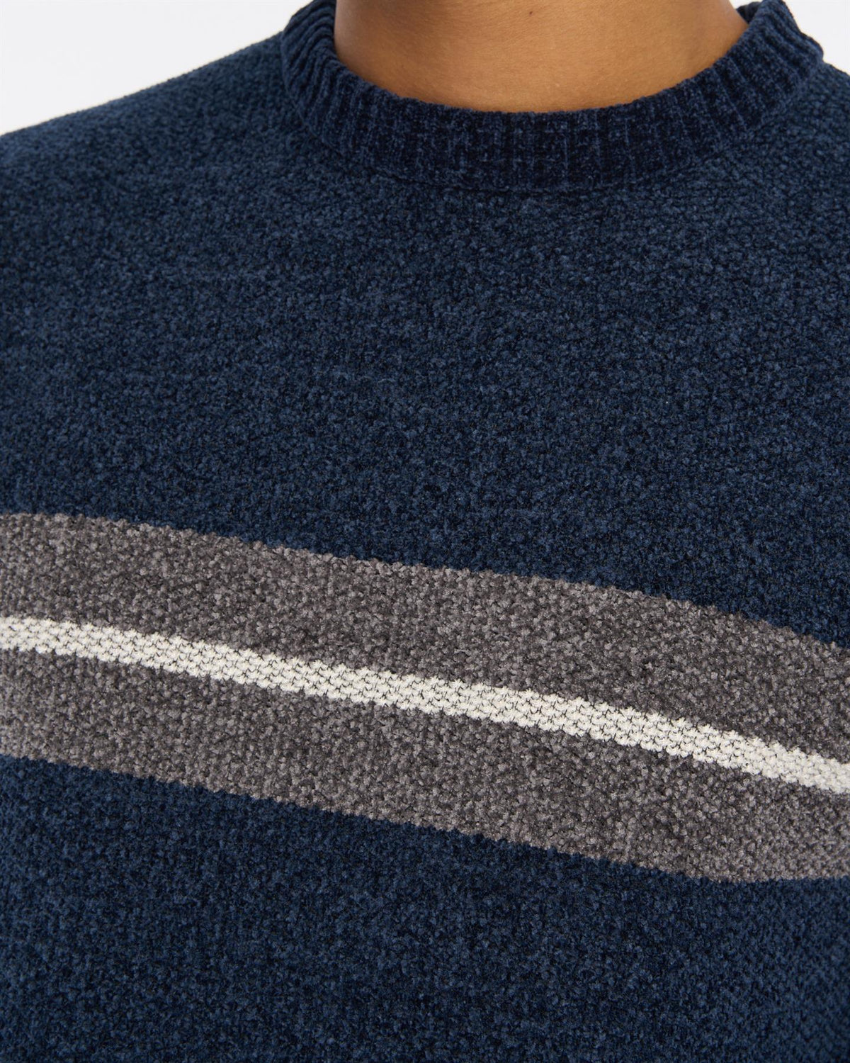 Mens Roundall Chenille Knit Navy