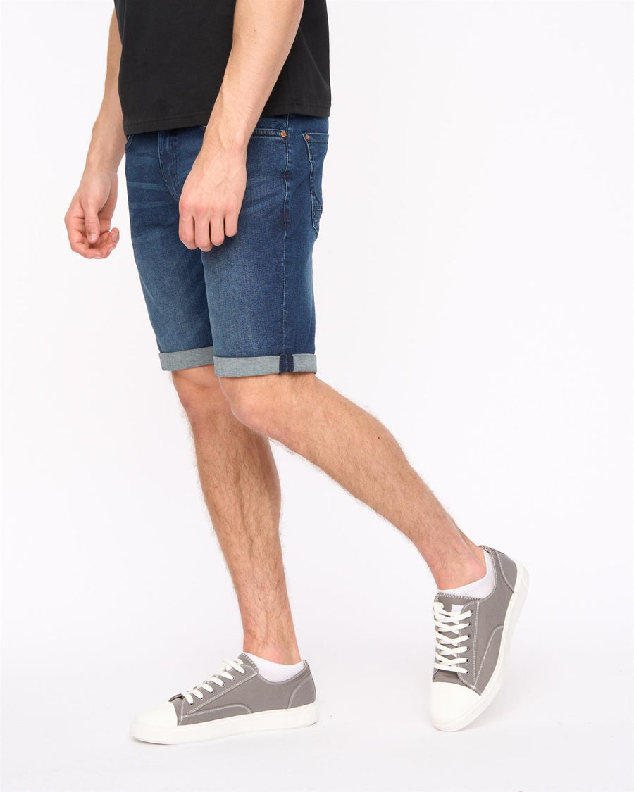 Duck and Cover Mens Zeki Shorts Dark Wash