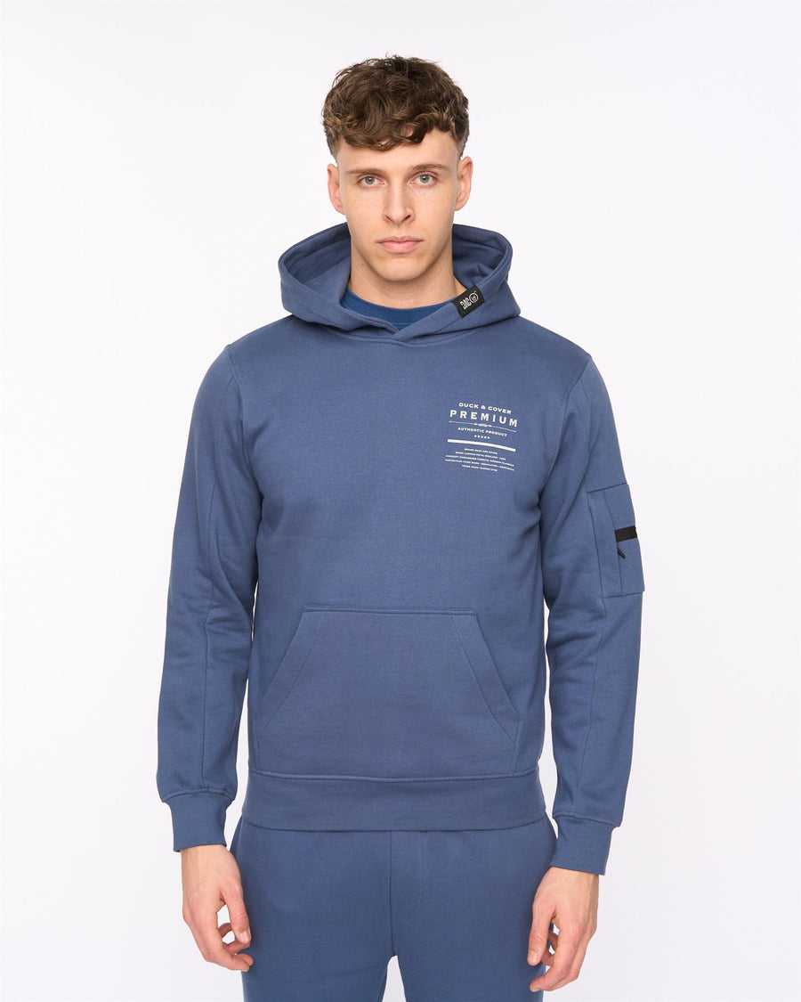 Mens Rayland Hoodie Denim Blue