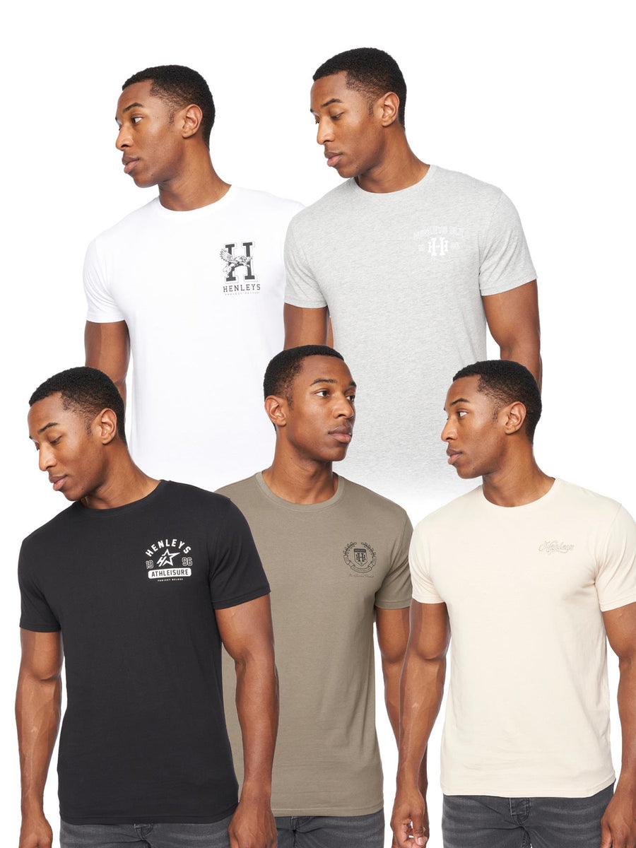 Mens Bayard T-Shirt 5pk Assorted