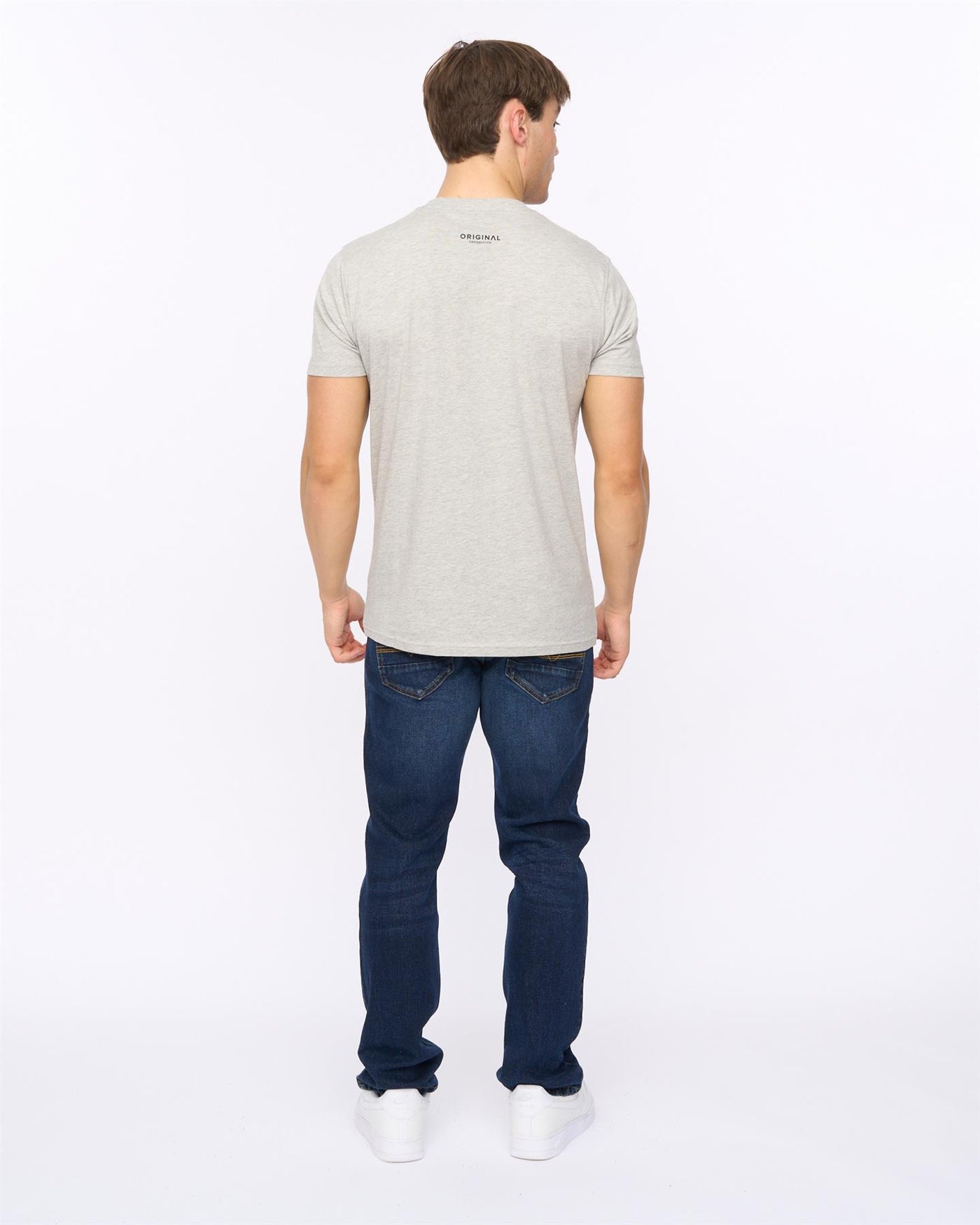 Mens Shoptown T-Shirt Grey Marl