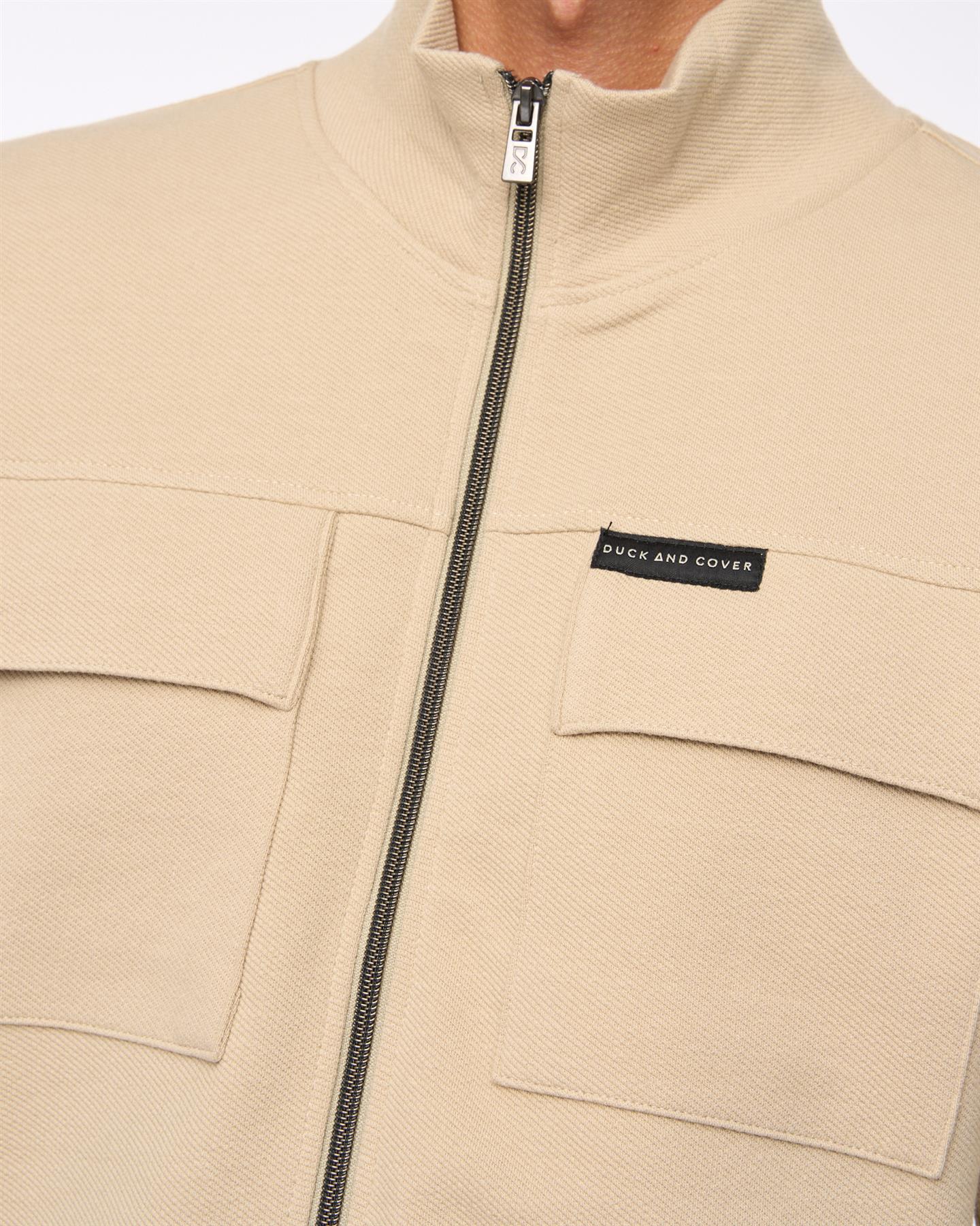 Mens Tames Zip Thru Sweat & Joggers Set Stone