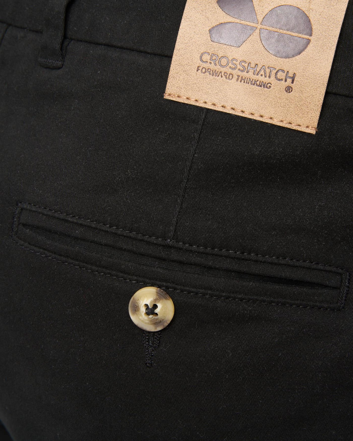 Crosshatch Mens Roysden Chinos Black