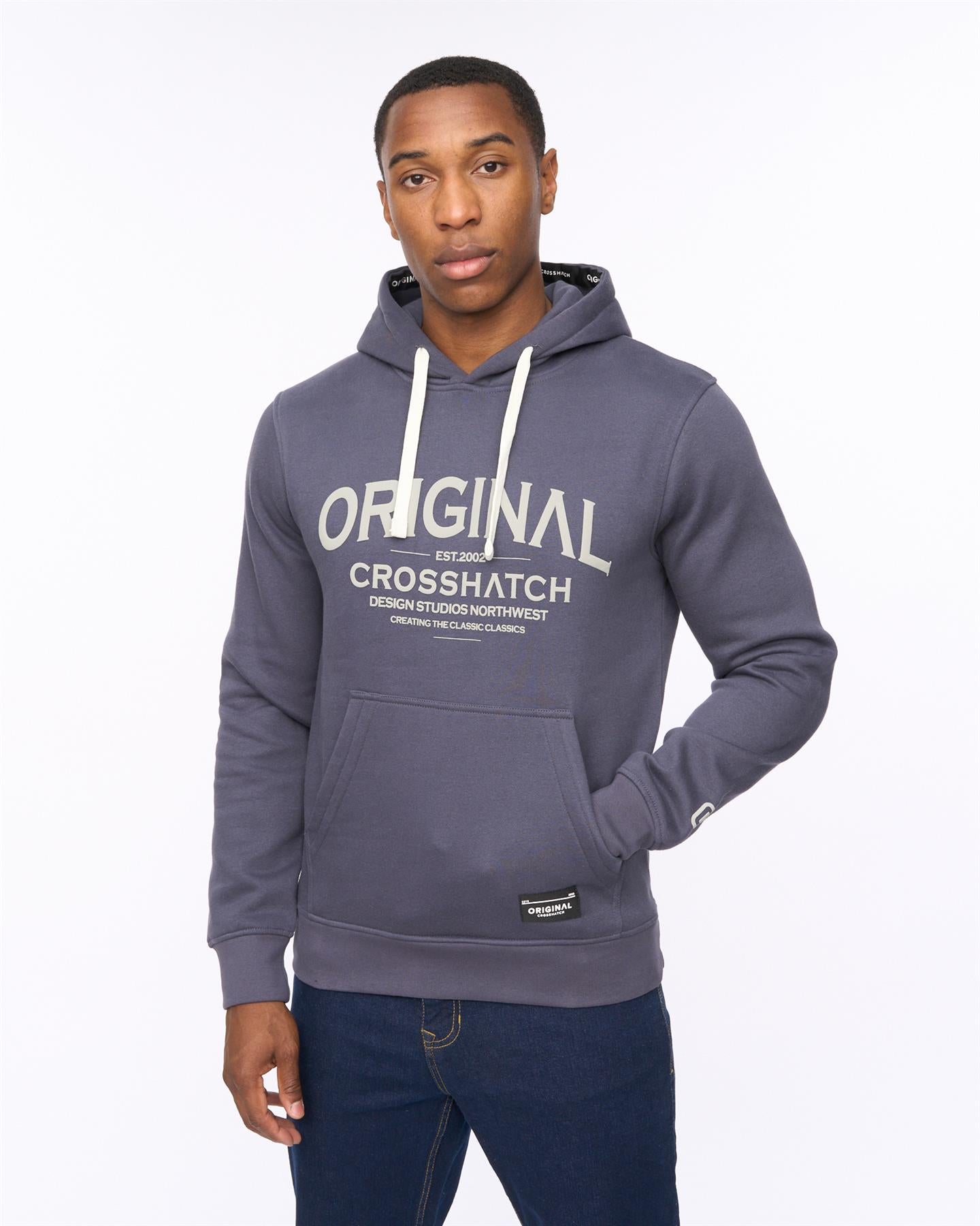 Mens Vintarge Hoodie Navy