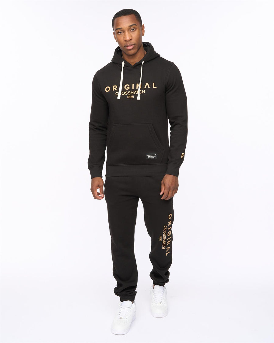Mens Jamals Hoodie & Joggers Set Black