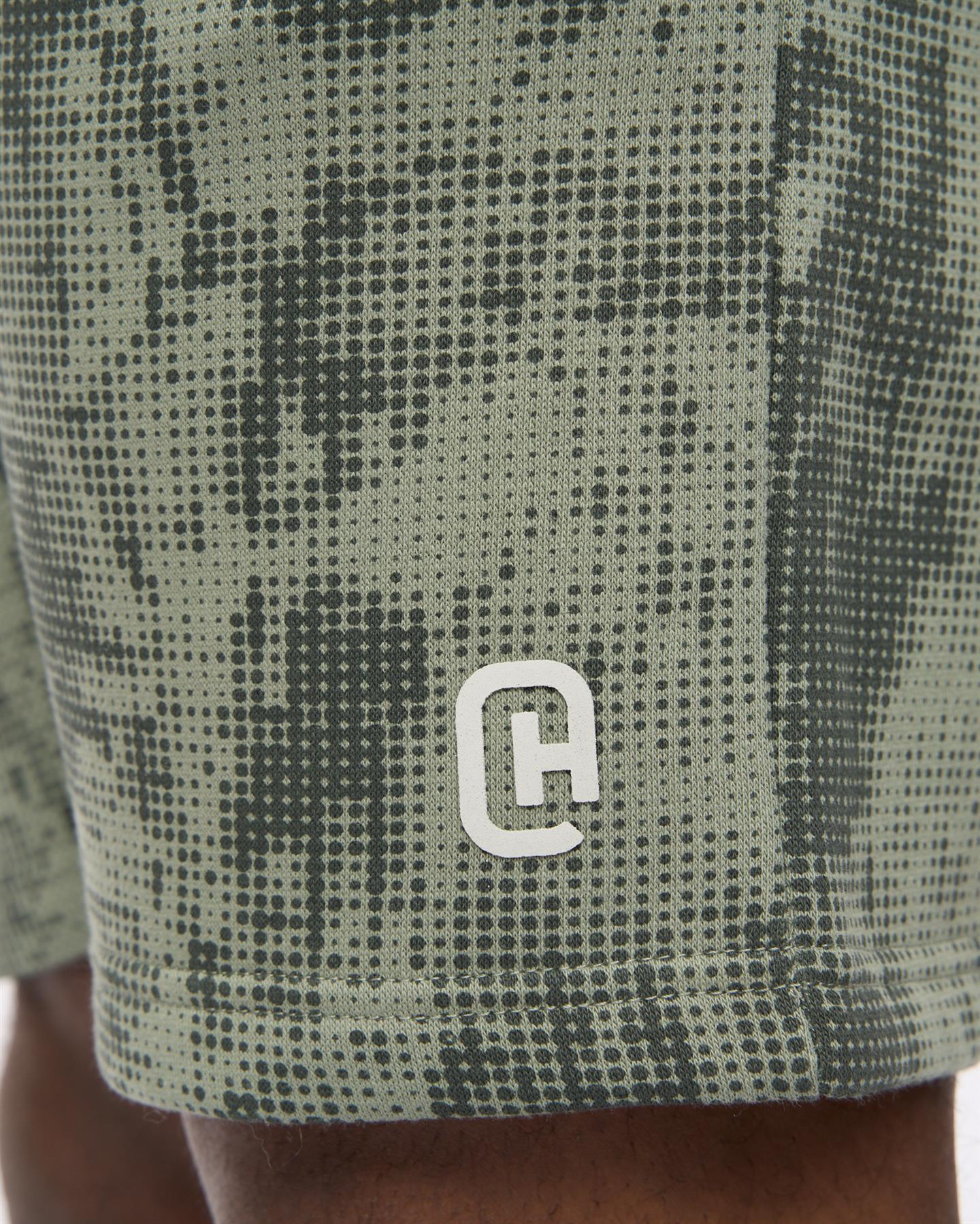 Mens Bardon Camo Jog Shorts Olive