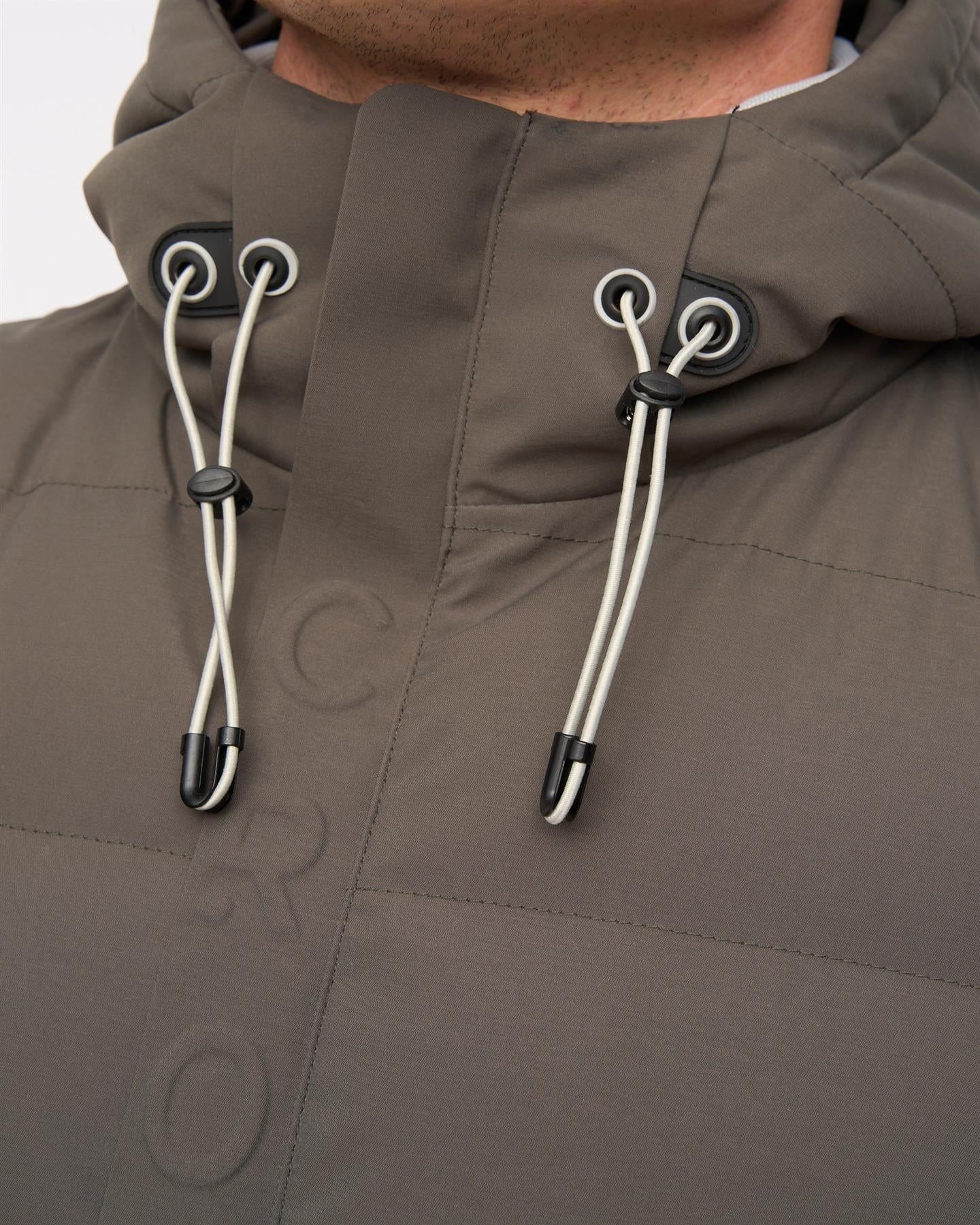 Mens Kampleys Embossed Gilet Deep Olive