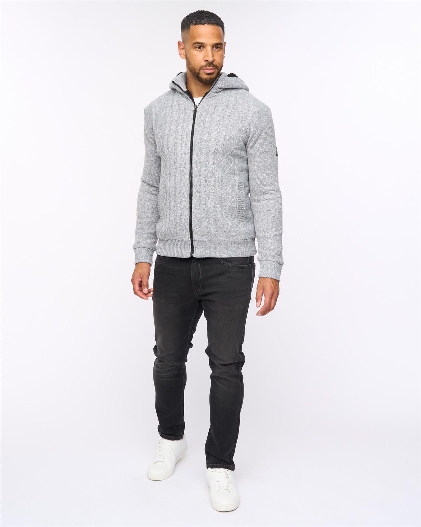 Mens Tonbridge Cardigan Light Grey Marl