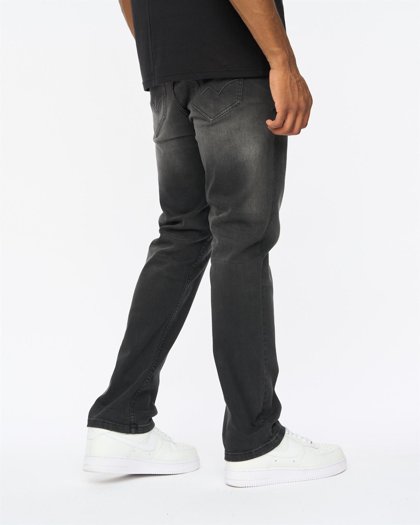Mens Janstar Straight Leg Jeans Black Wash