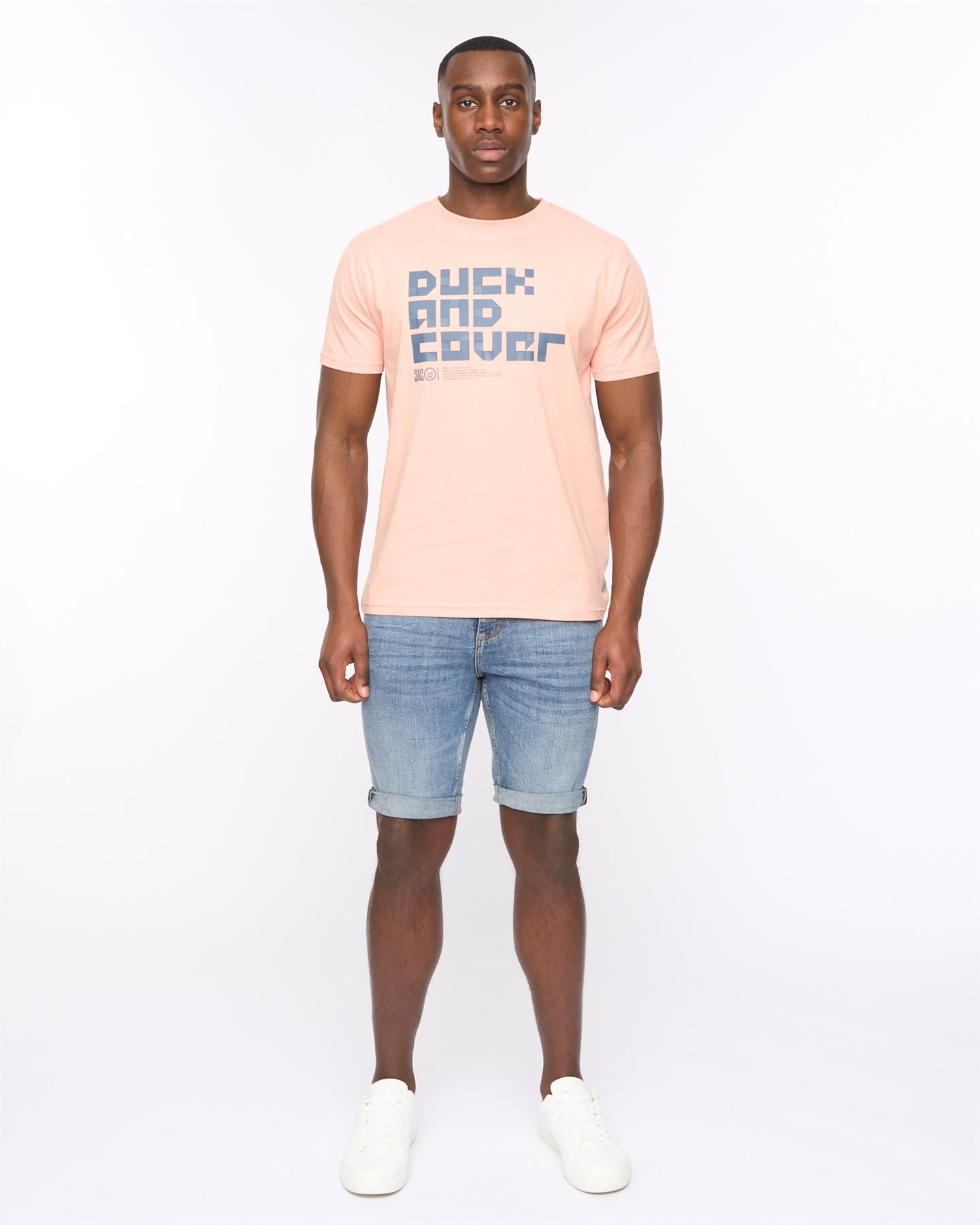 Mens Bloxx T-Shirt Coral