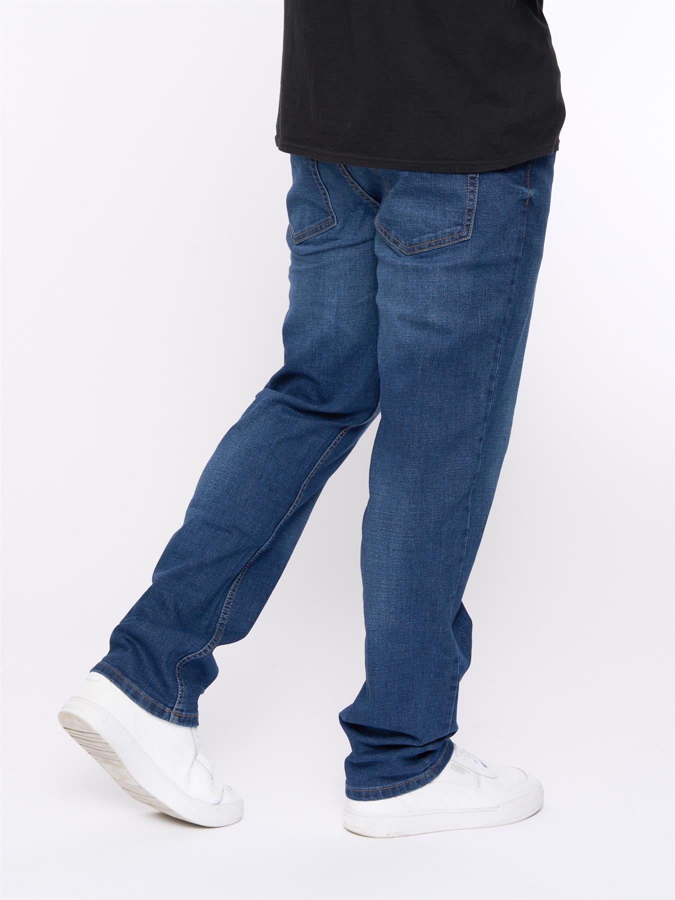 Mens Nezzy Straight Leg Jeans Stone Wash