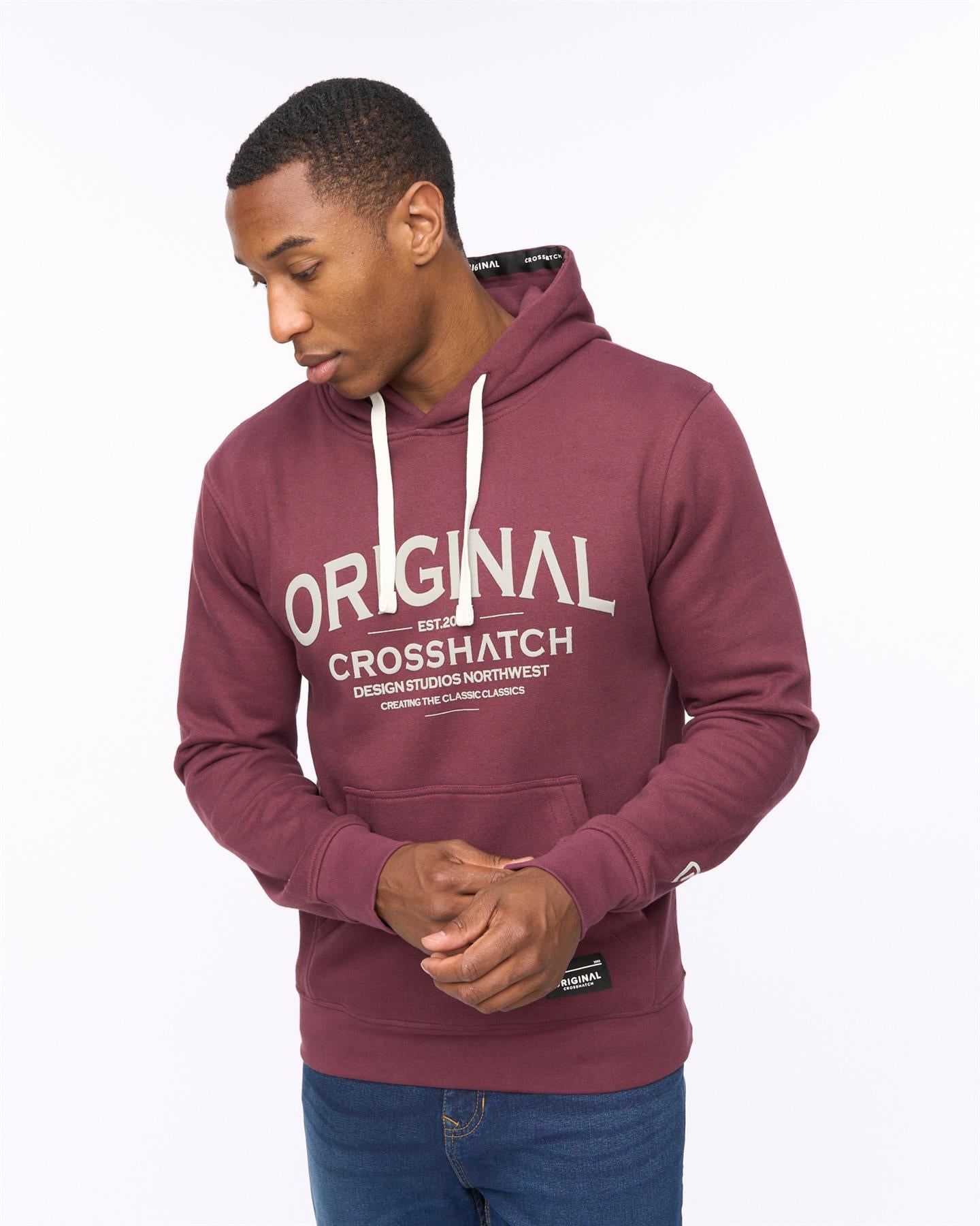 Mens Vintarge Hoodie Raisin