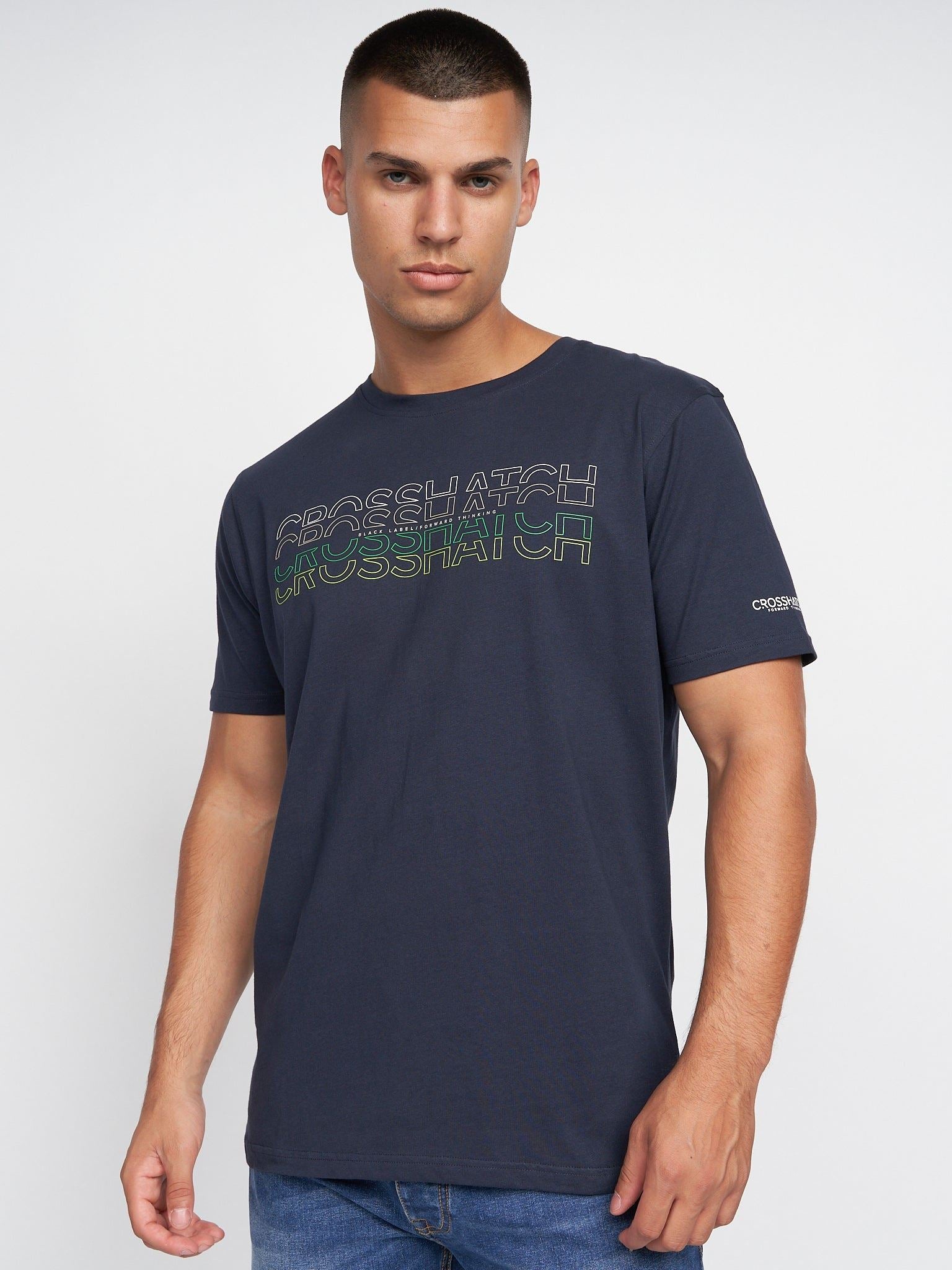 Cramtar T-Shirt 2pk Navy/Grey Marl
