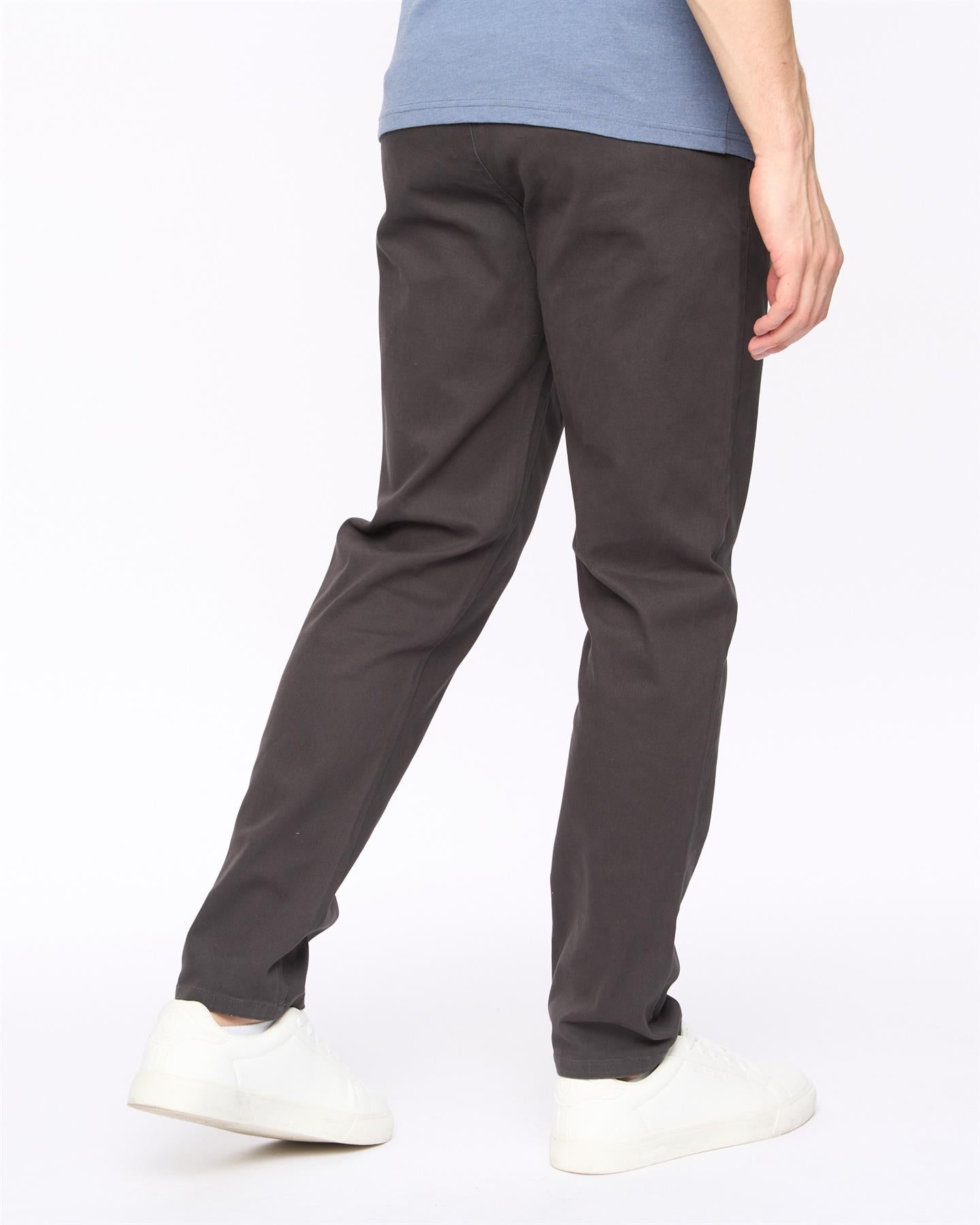 Crosshatch Mens Roysden Chinos Charcoal