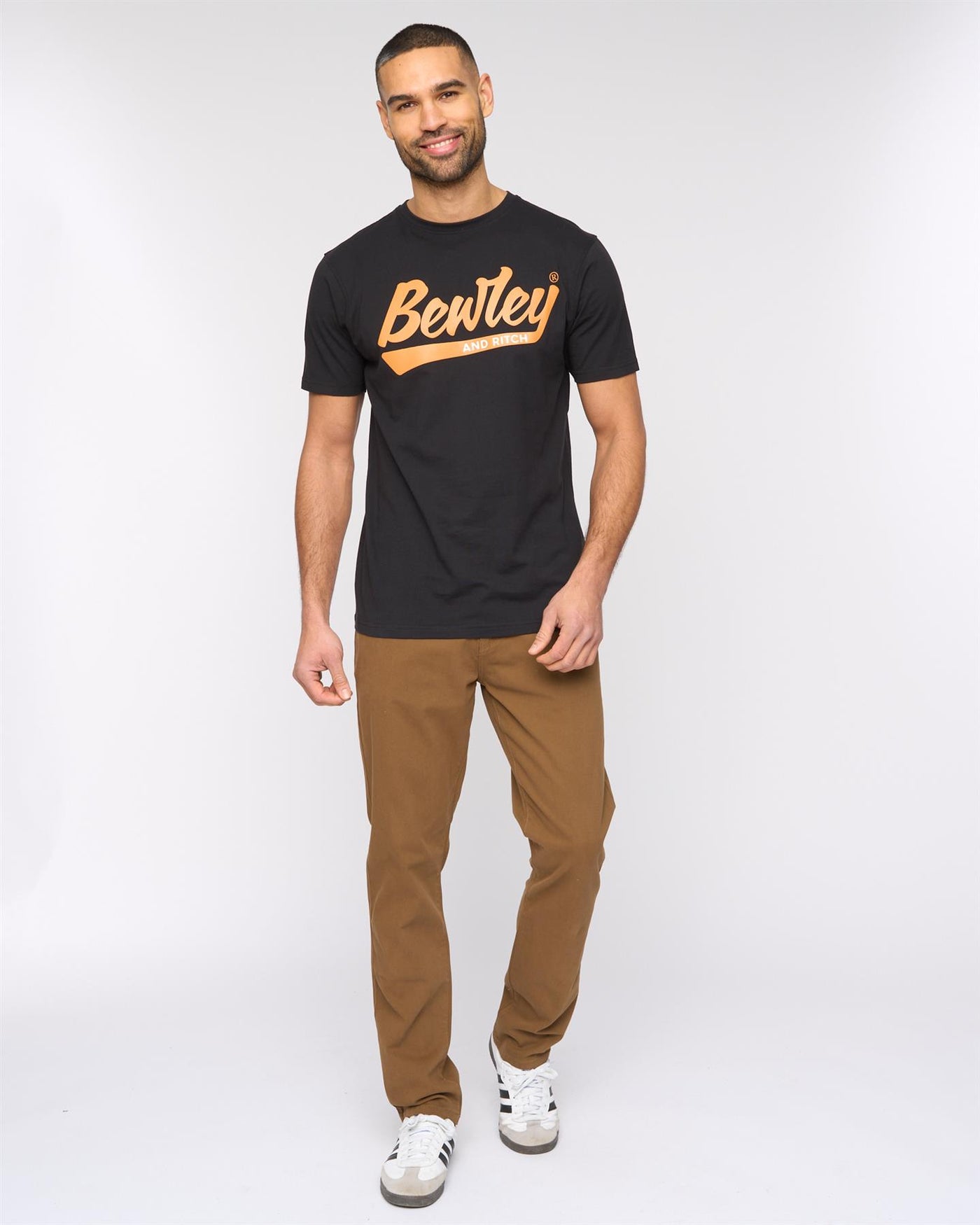 Mens Macklin T-Shirt Light Grey Marl