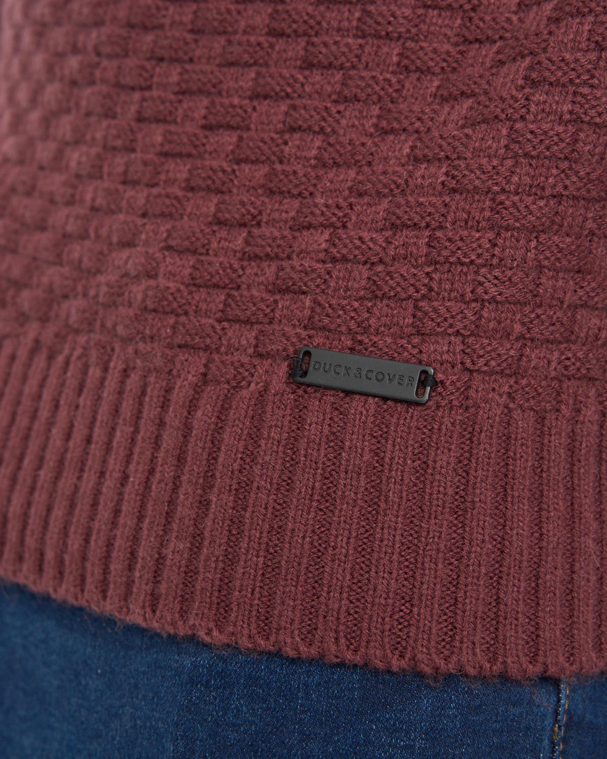 Mens Matera Textured Knit Raisin