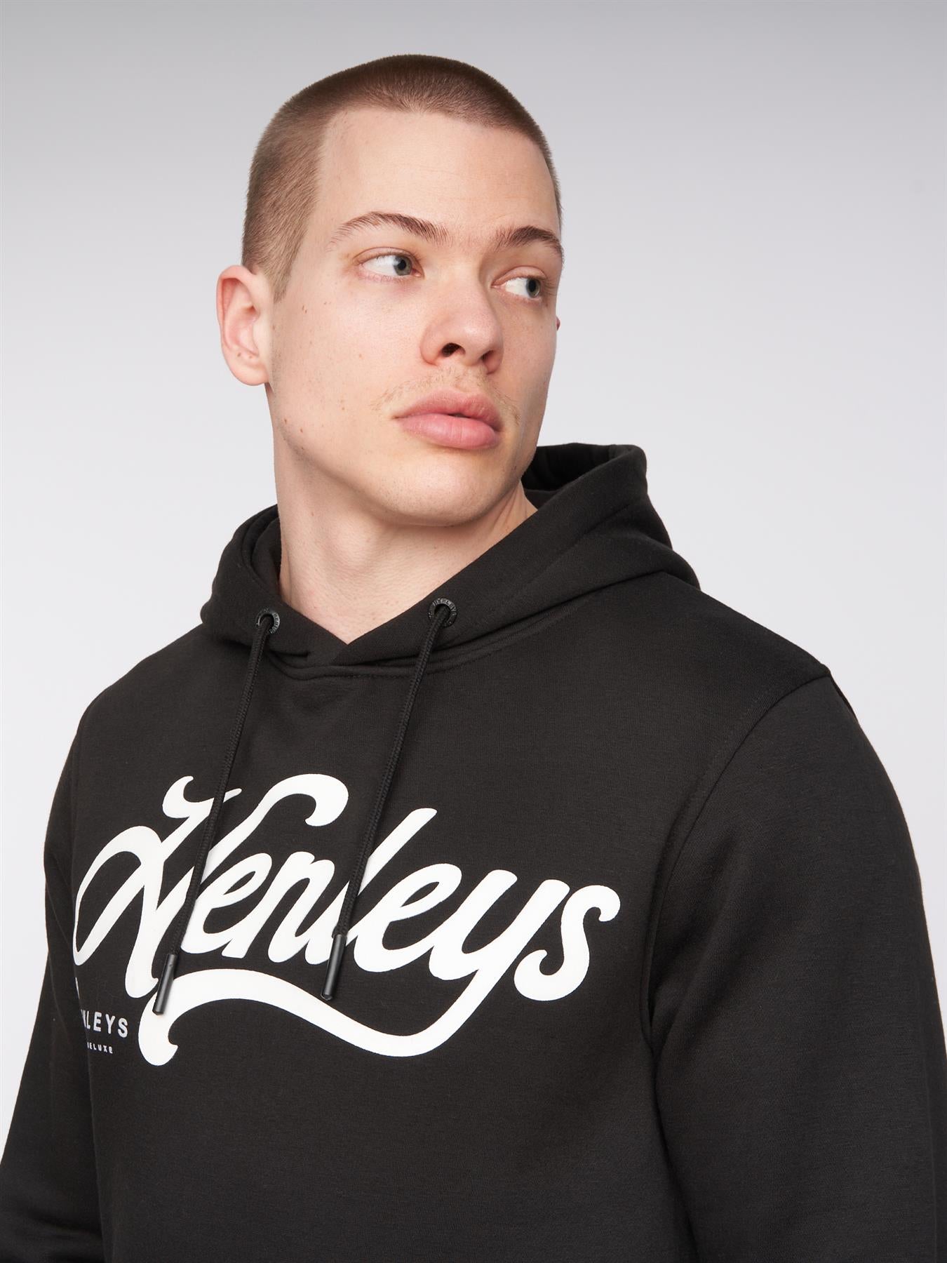 Mens Scripthen Hoodie Black