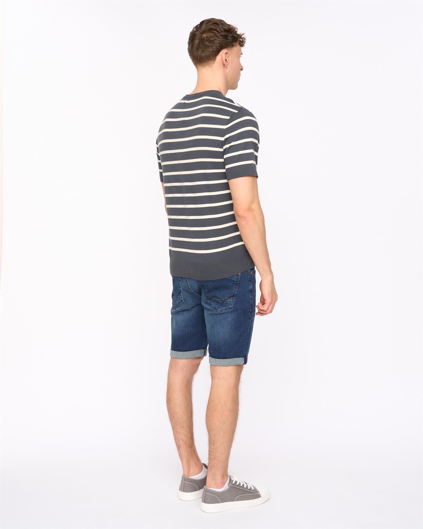 Mens Norwell Knit T-Shirt Slate Blue