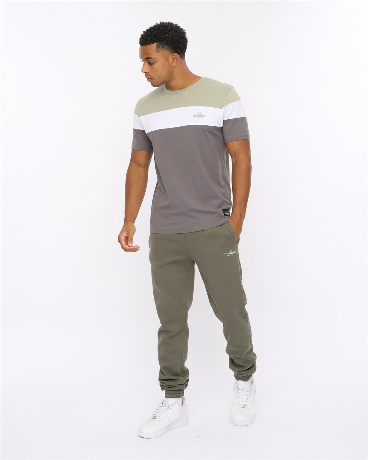 Mens Pattermay T-Shirt Light Olive