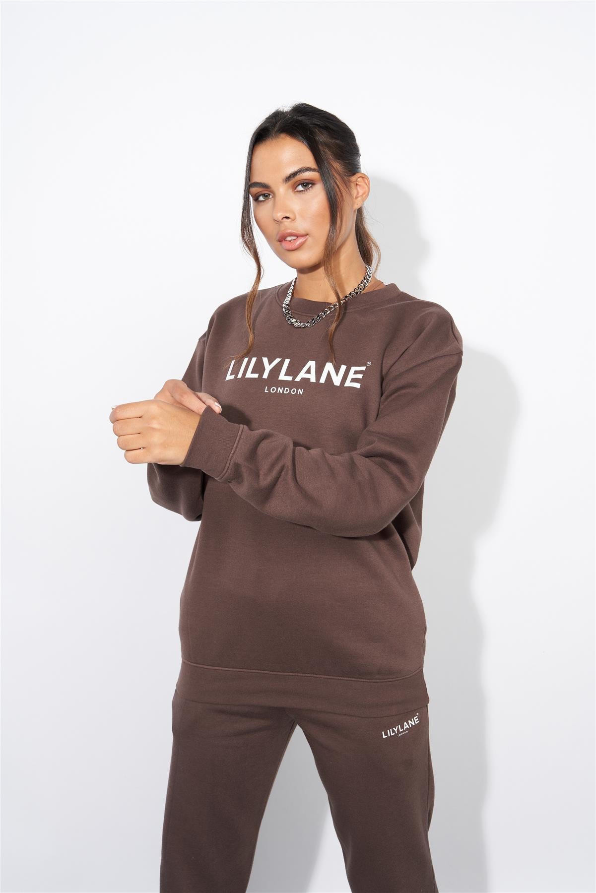 Ladies Lily Lane Valeria Crew Brown