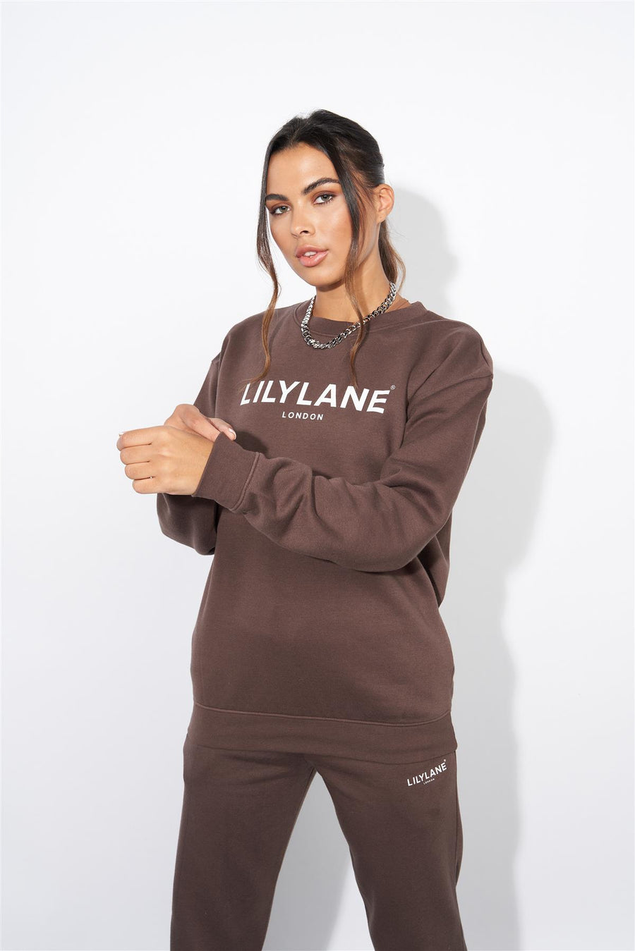 Ladies Lily Lane Valeria Crew Brown