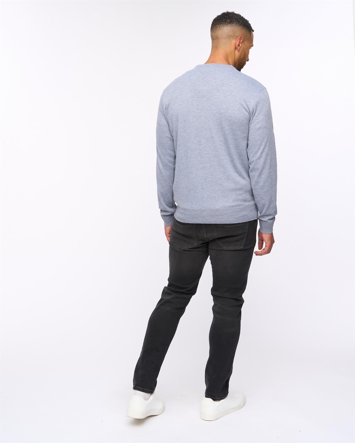 Tinworth V-Neck Jumper Grey Marl