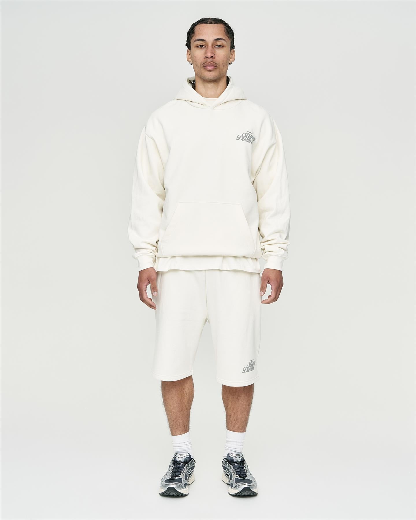 Mens Studio Scripted Jog Shorts Off White