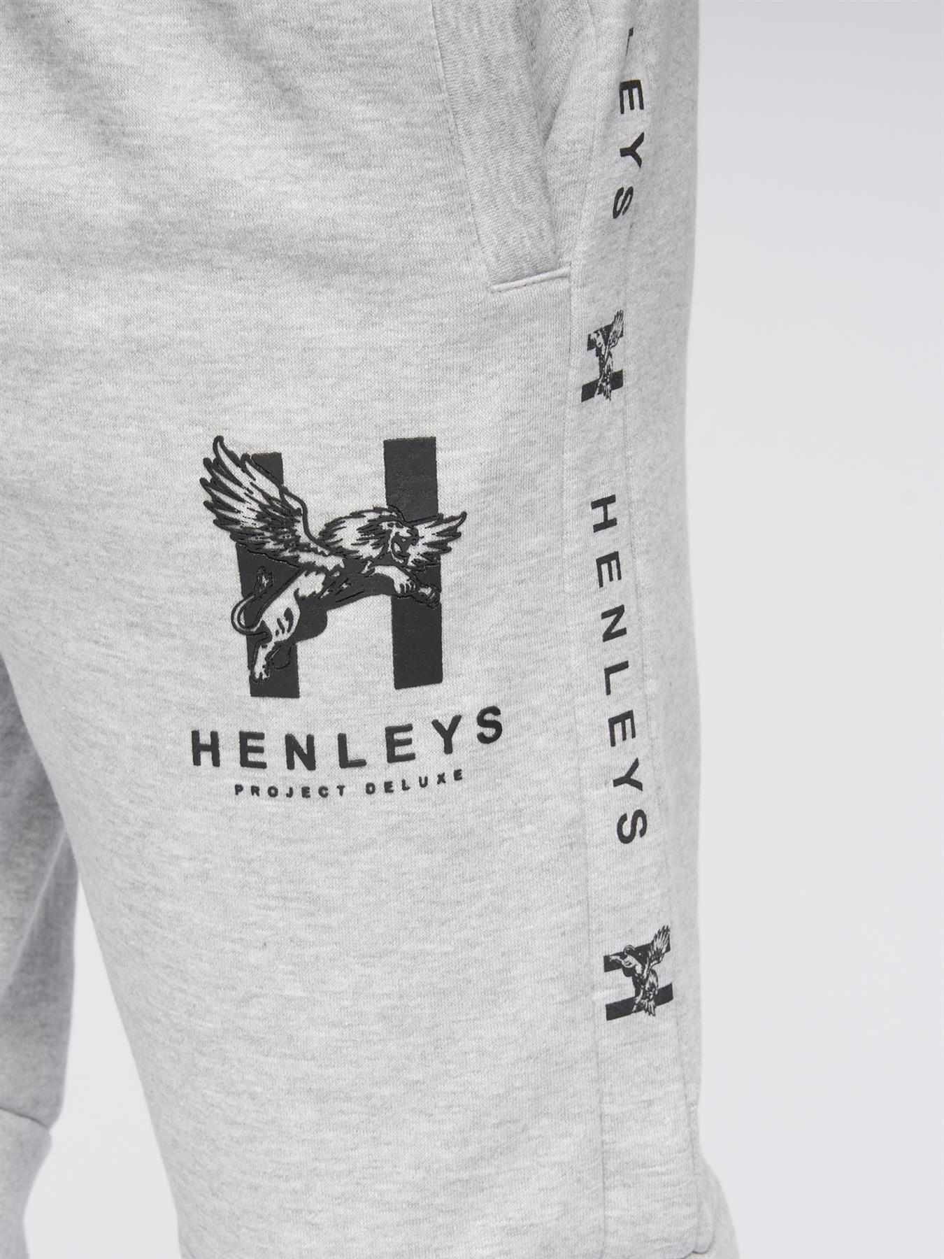 Mens Tapehen Joggers Grey Marl