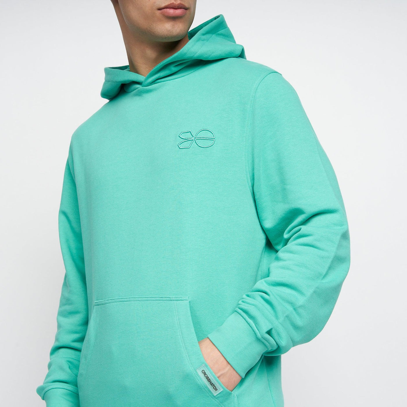 Crosshatch Mens Emmson Hoodie Aqua
