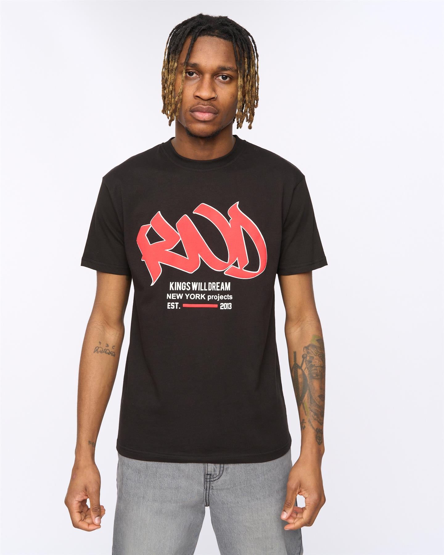 Mens Markered T-Shirt Black