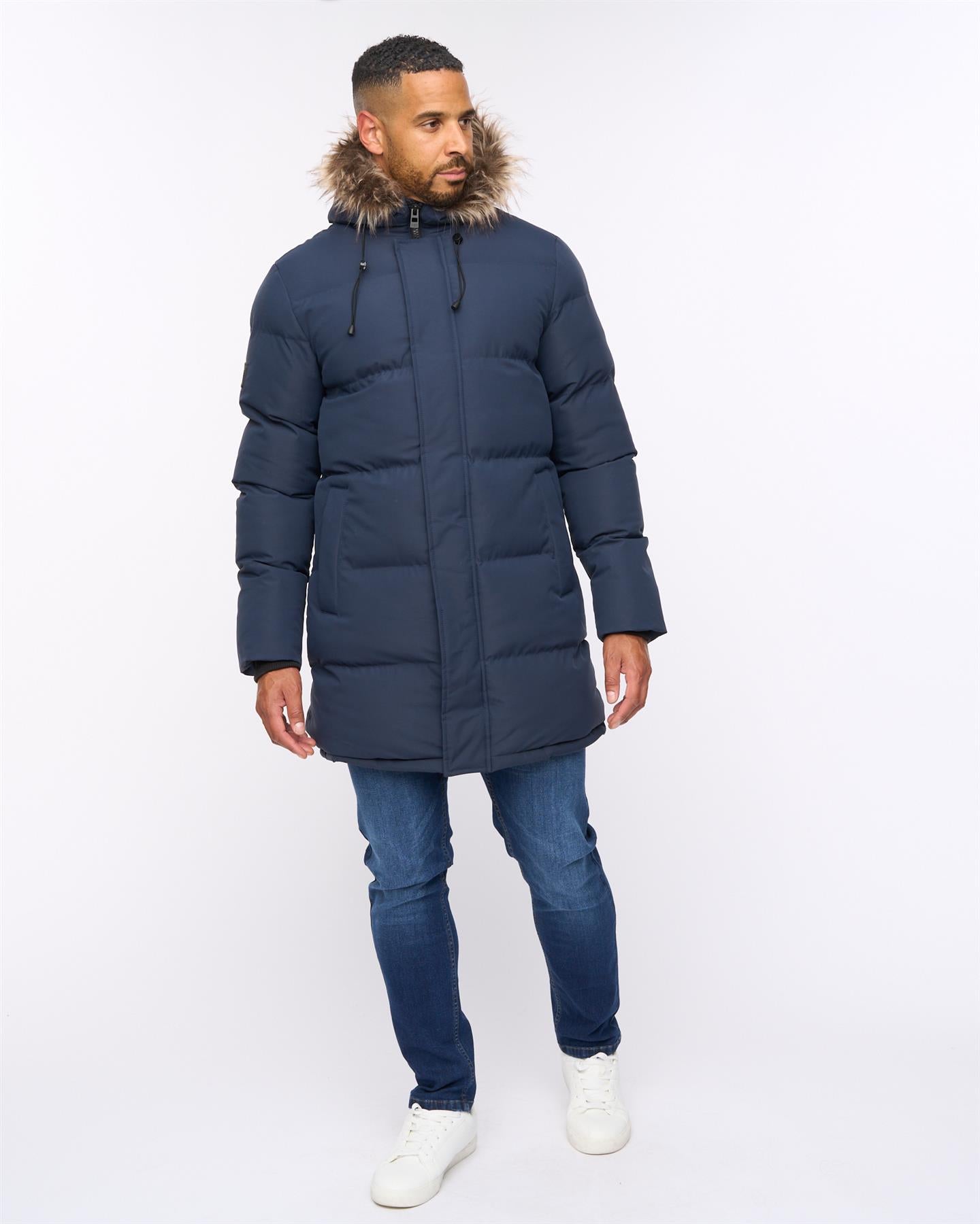 Northbrook Mid Length Parka Navy