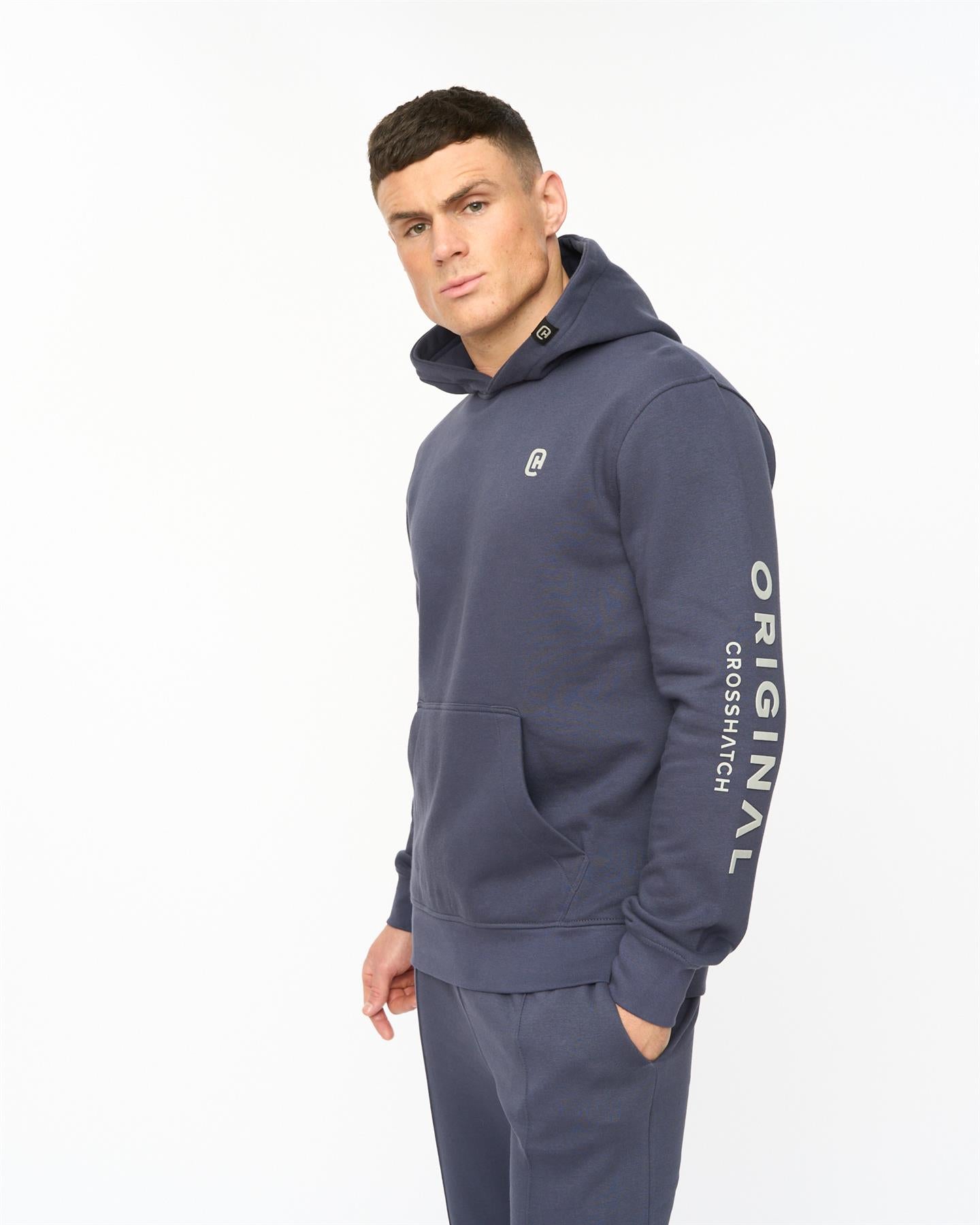 Mens Crufton Hoodie Navy