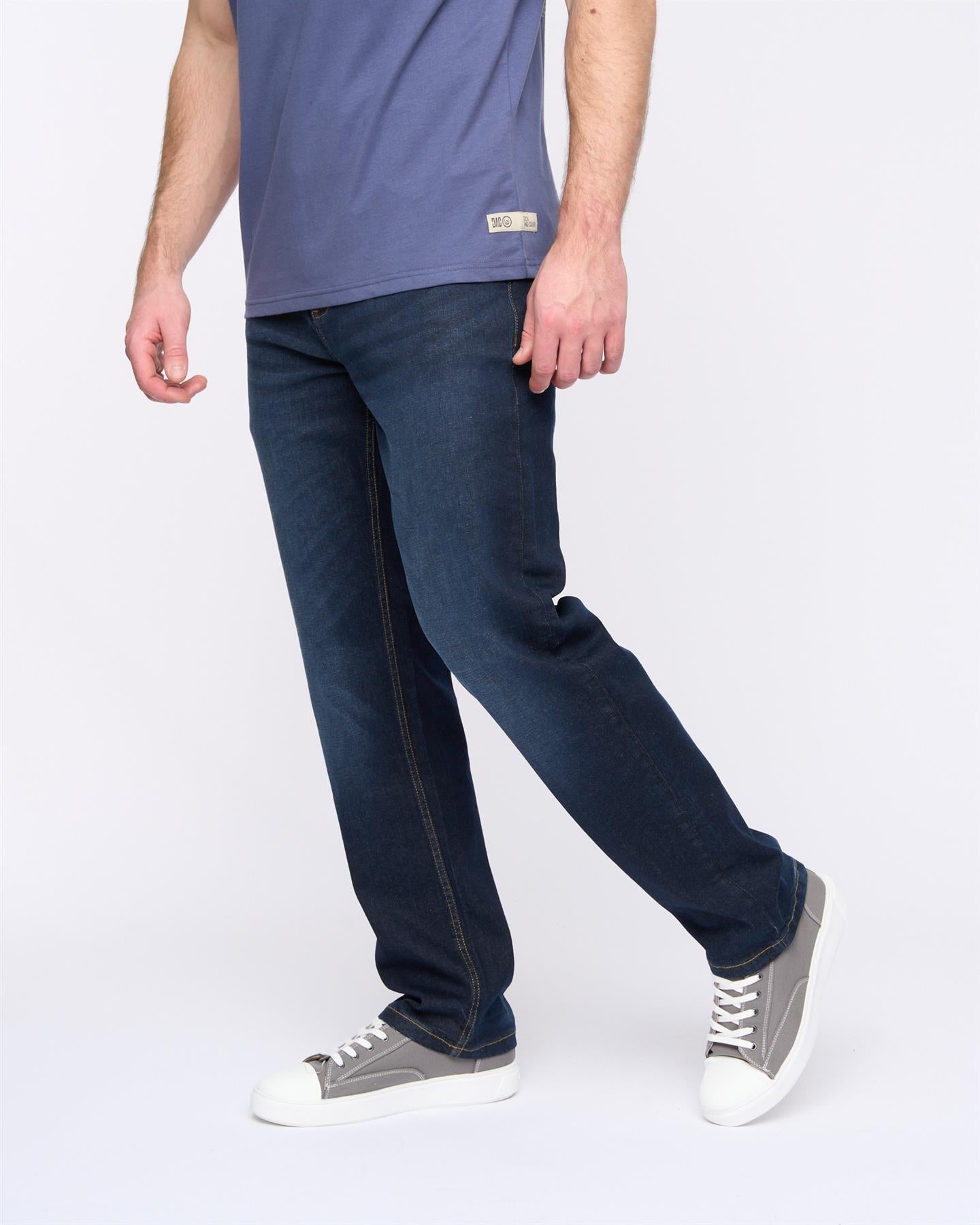 Mens Rushawn Relaxed Fit Jeans Dark Wash