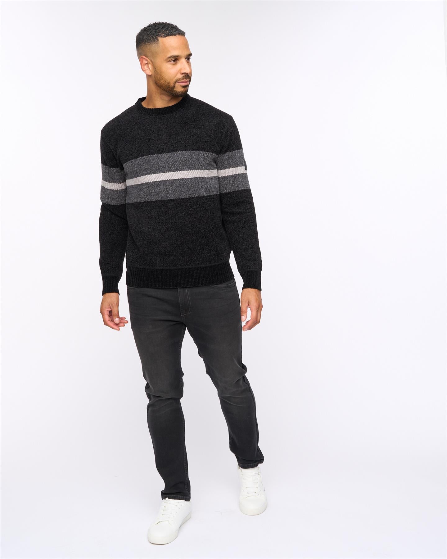 Mens Maskell Crew Knit Black