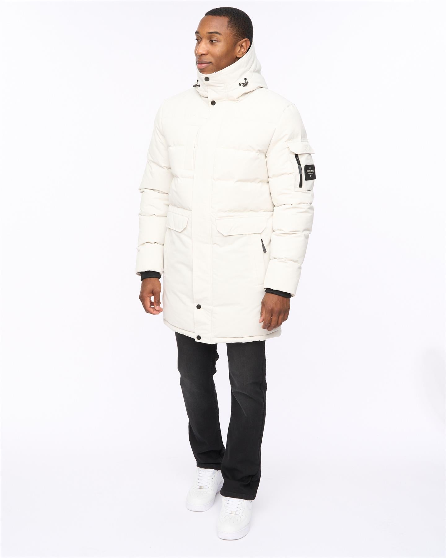 Mens Milwaka Long Jacket Putty