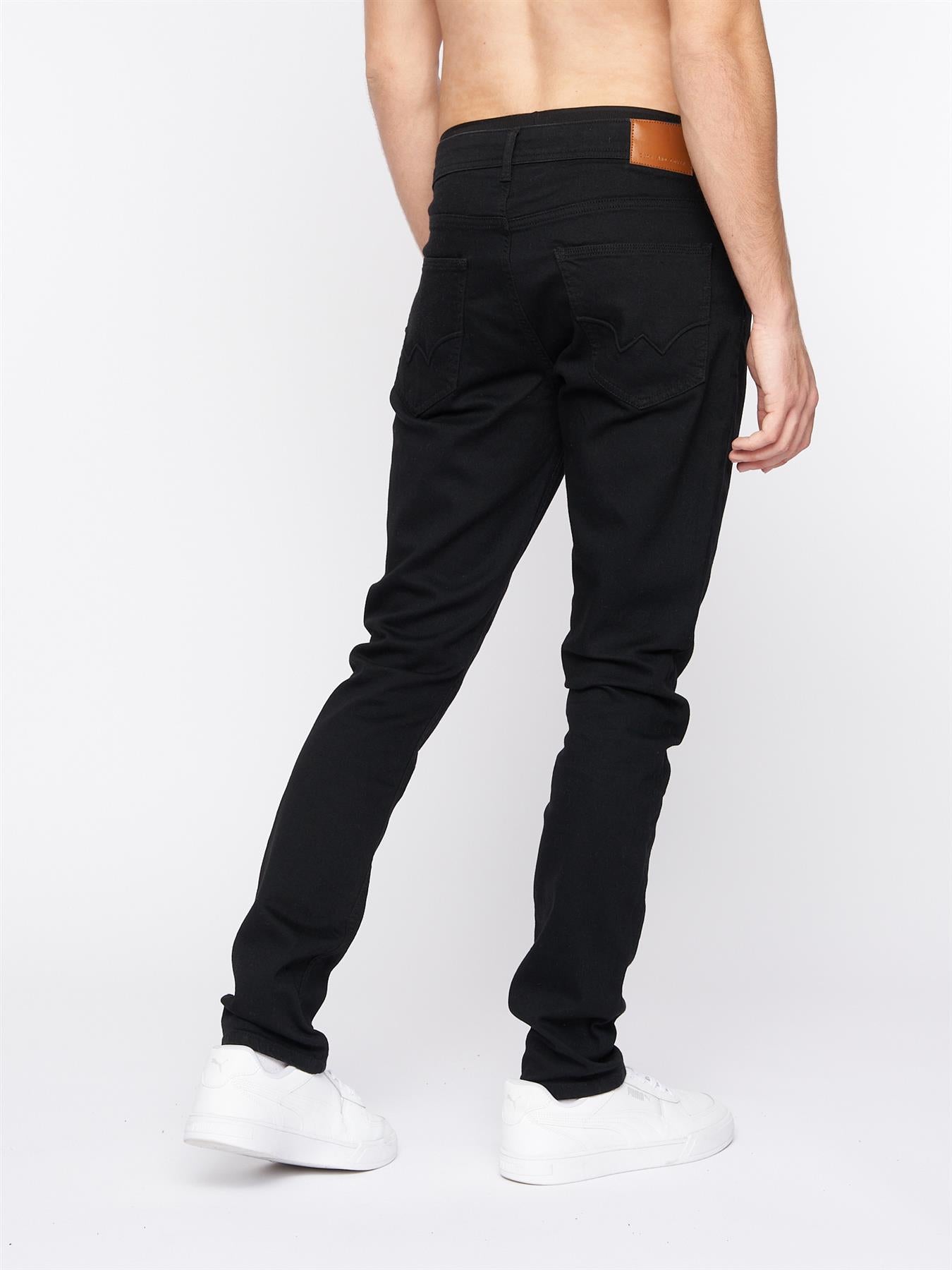 Mens Overburg Tapered Jeans Black