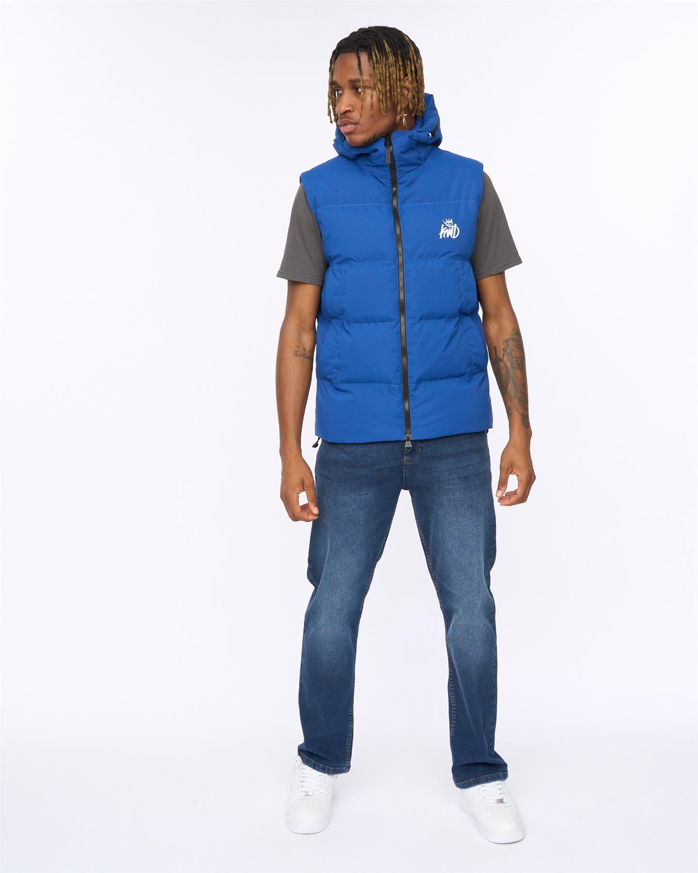 Mens Nahjo Gilet Blue