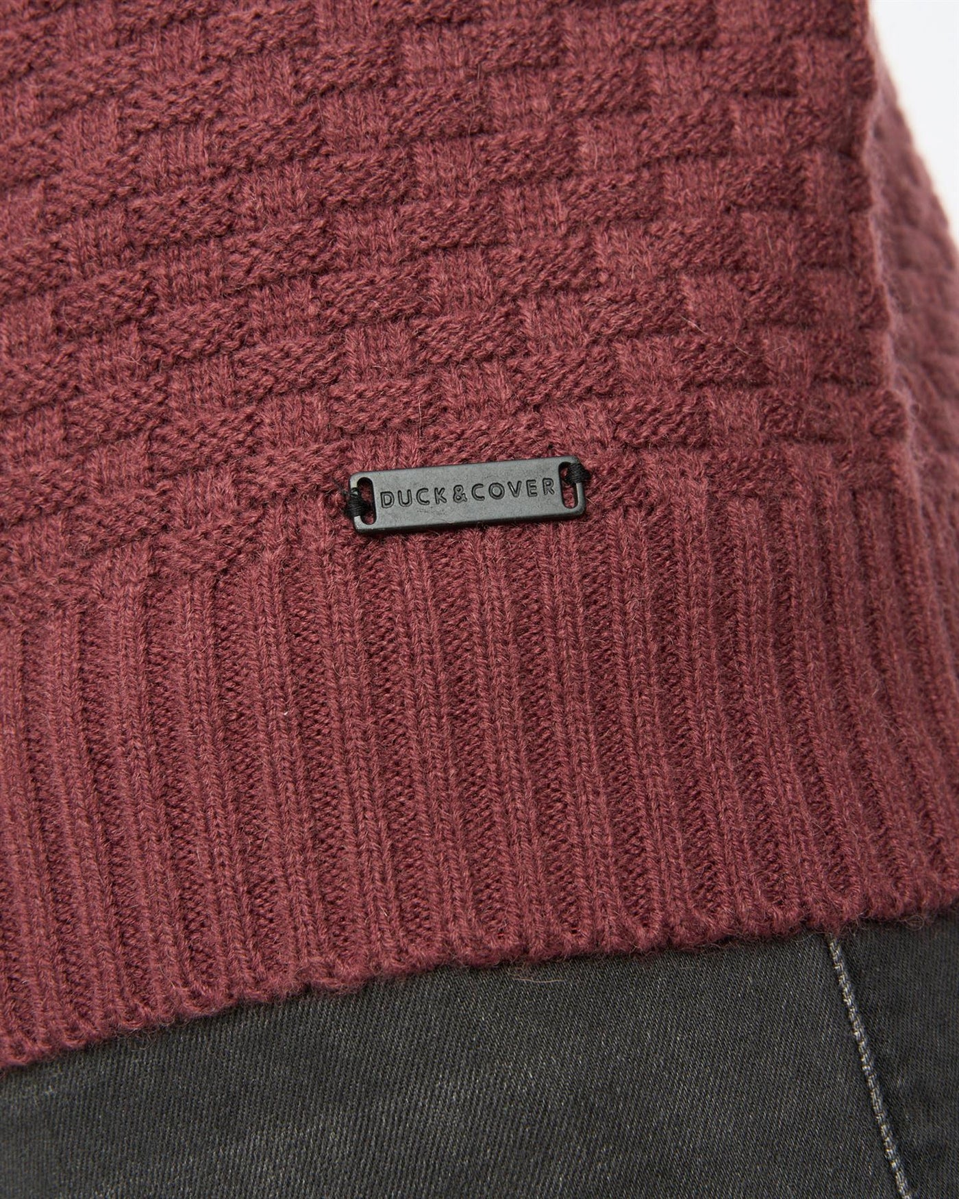 Mens Matera Textured Knit Raisin