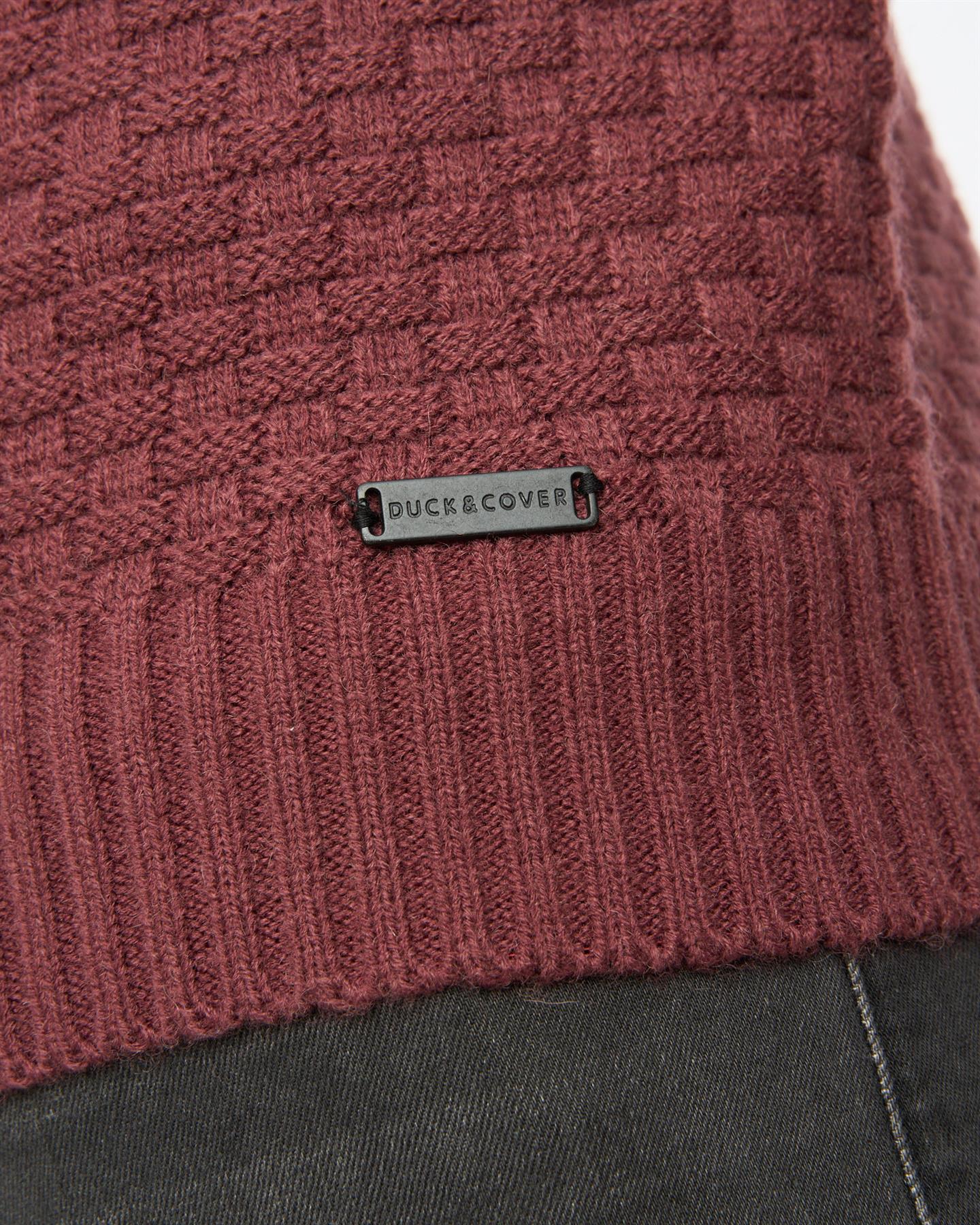 Mens Matera Textured Knit Raisin