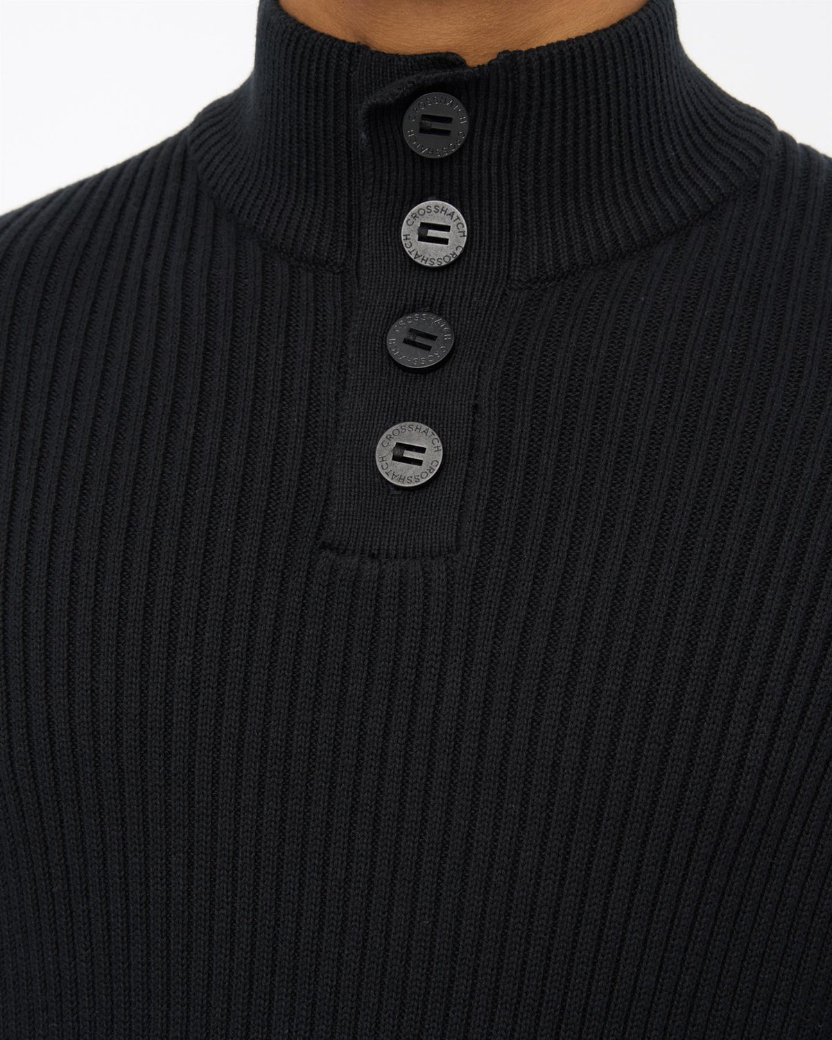 Mens Wellburys Chunky Knit Black