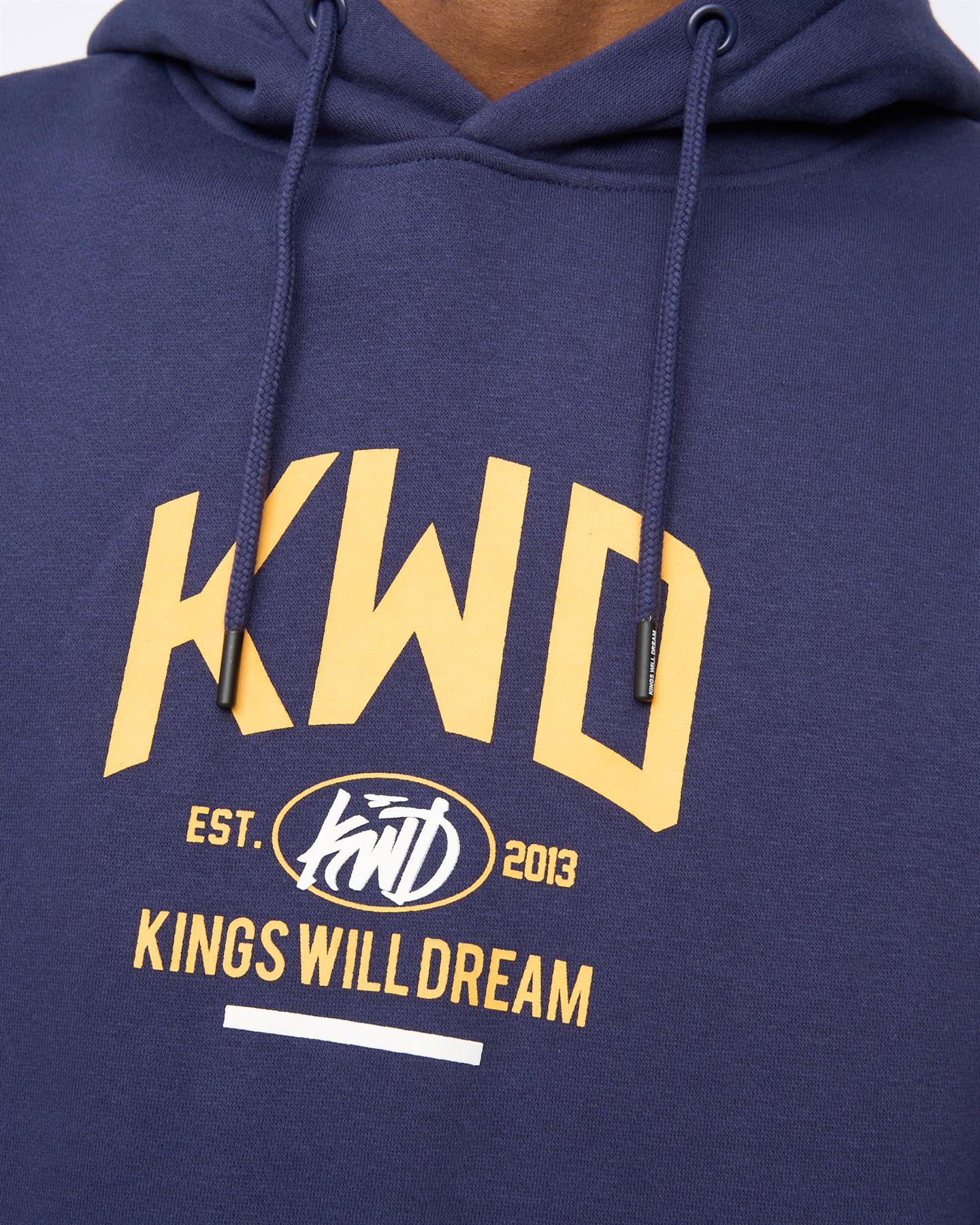 Mens Tattooed Hoodie Navy