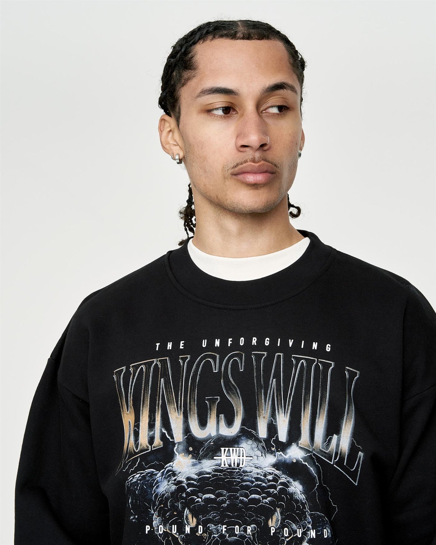 Mens Studio Snake Eyes Crew Sweat Black