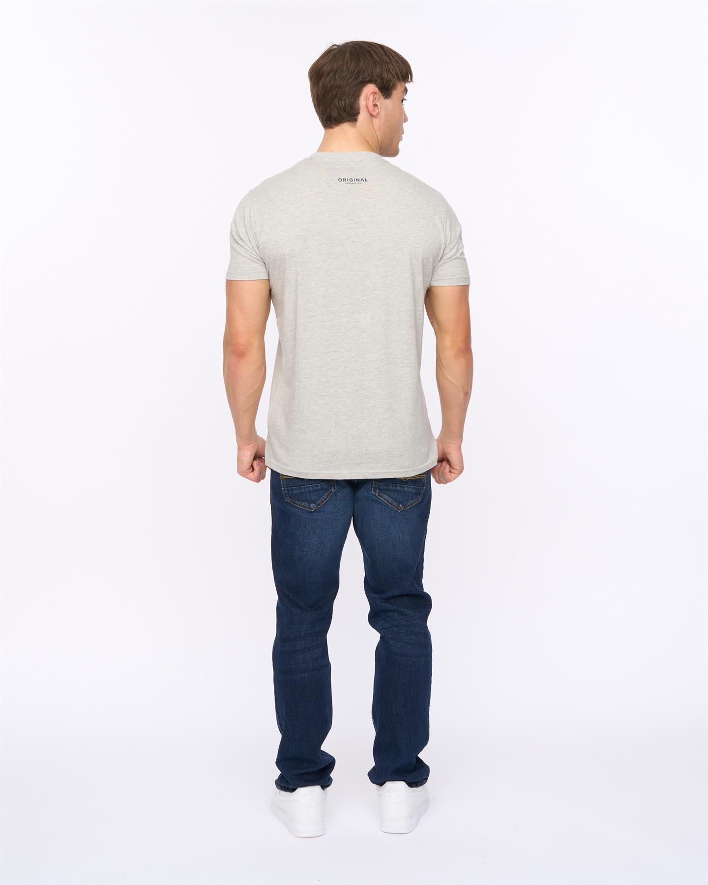 Mens Moules T-Shirt Grey Marl