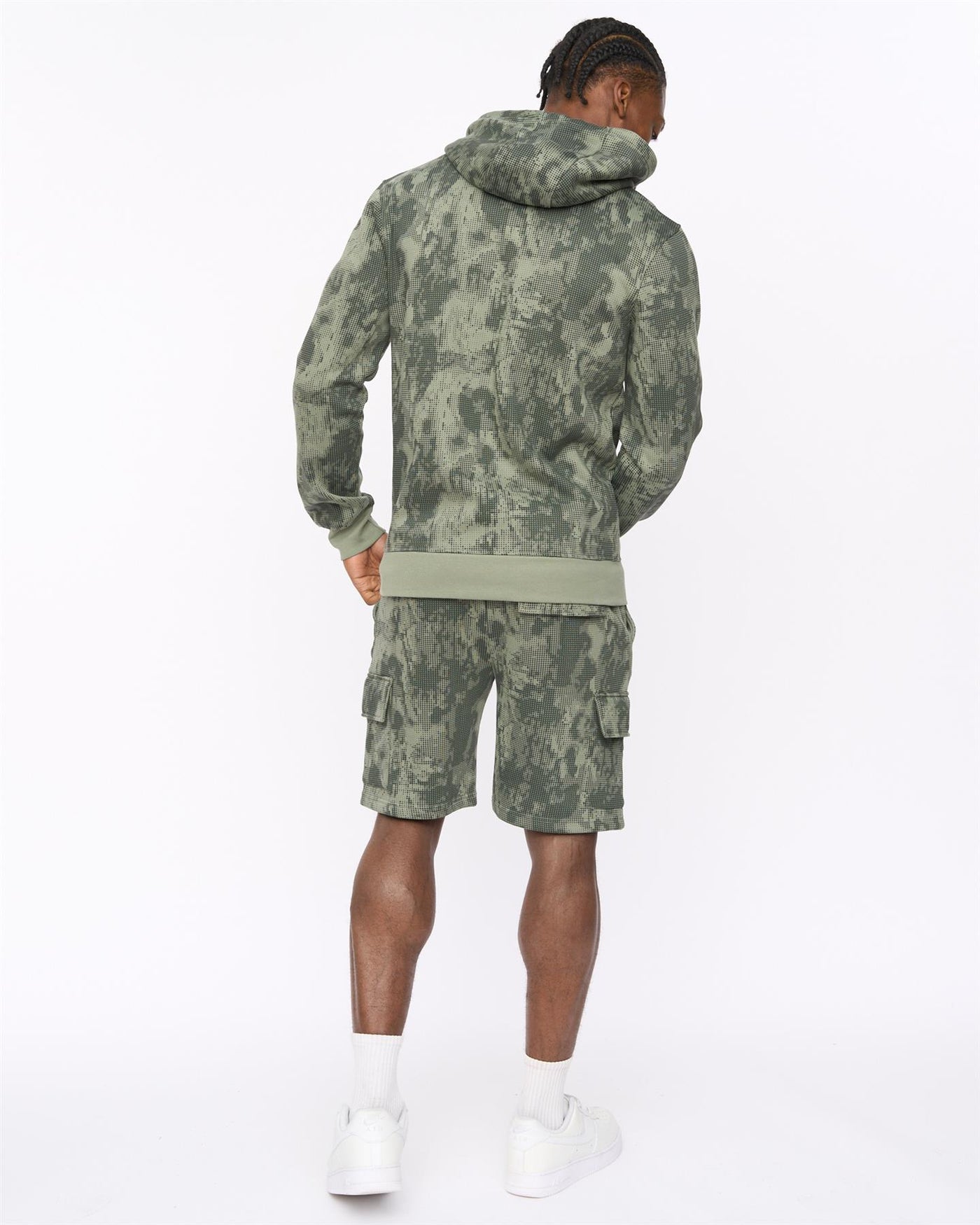 Mens Bardon Camo Hoodie Olive