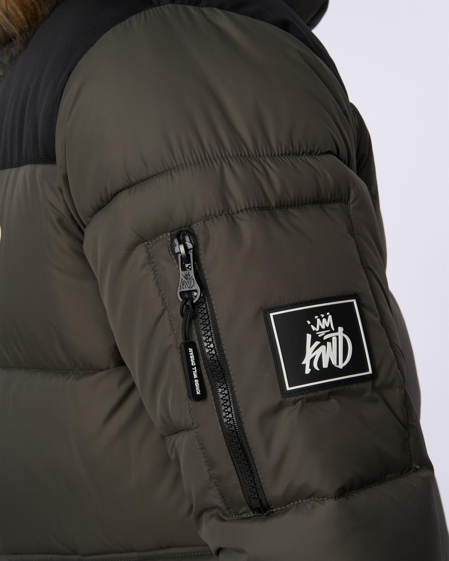 Mens Curvlay Parka Olive