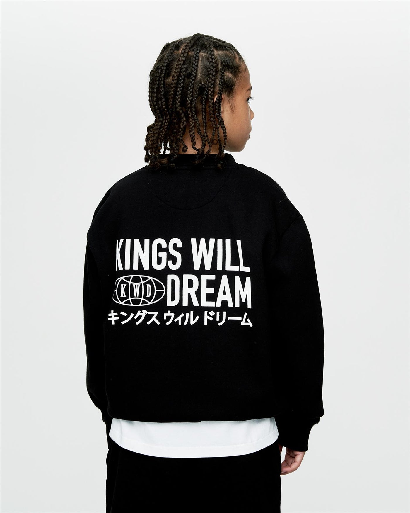 Kids Boys Studio Title Crew Sweat Black