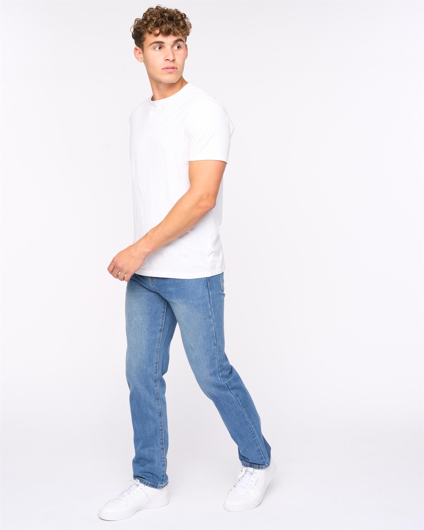 Mens Smith & Jones Sazzi Straight Fit Jeans 2pk Dark Wash/Stone Wash
