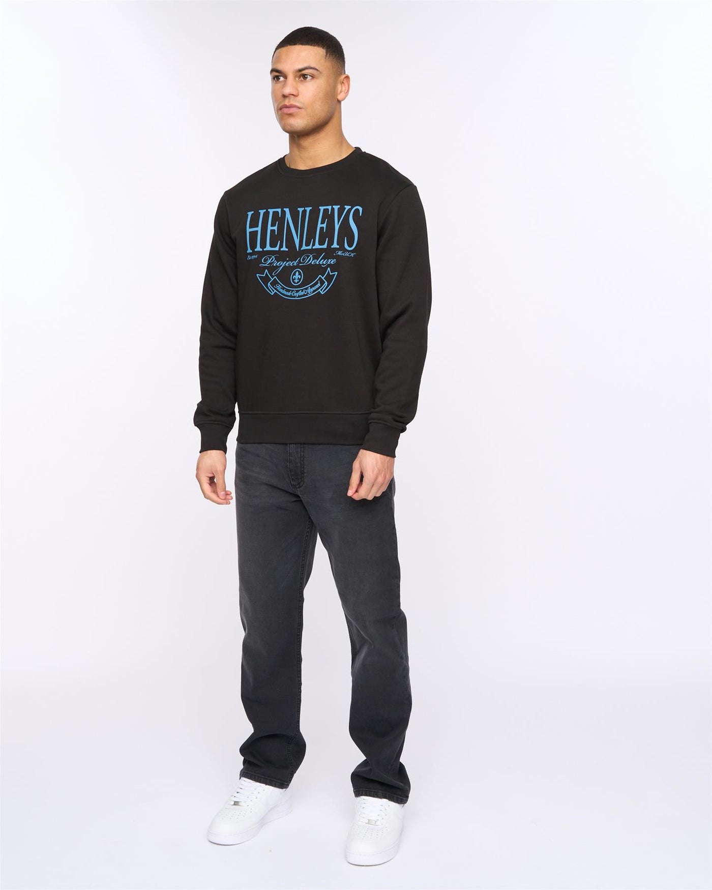 Mens Henbank Crew Black