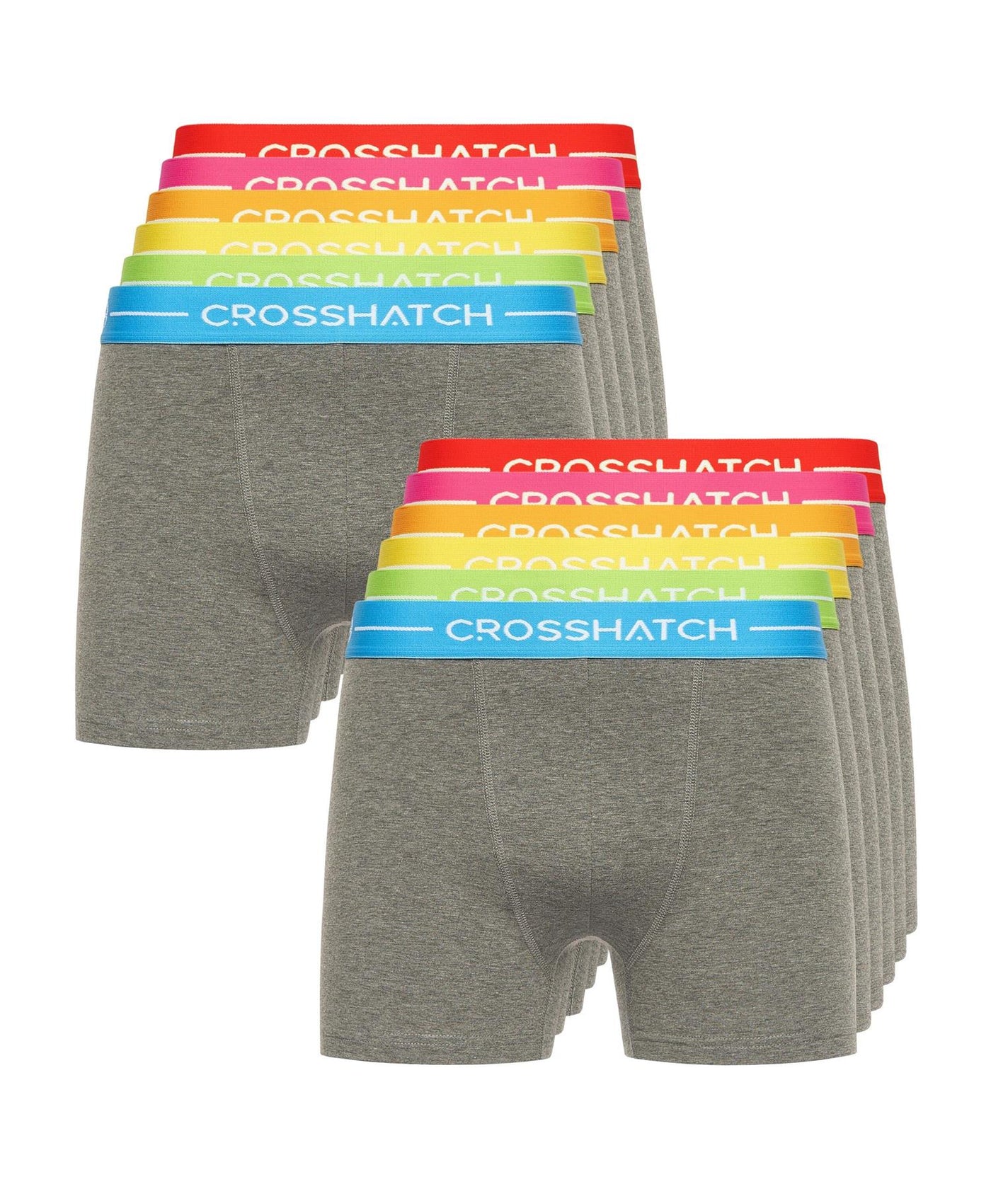 Mens Astral Bright Boxers 12pk Charcoal Marl