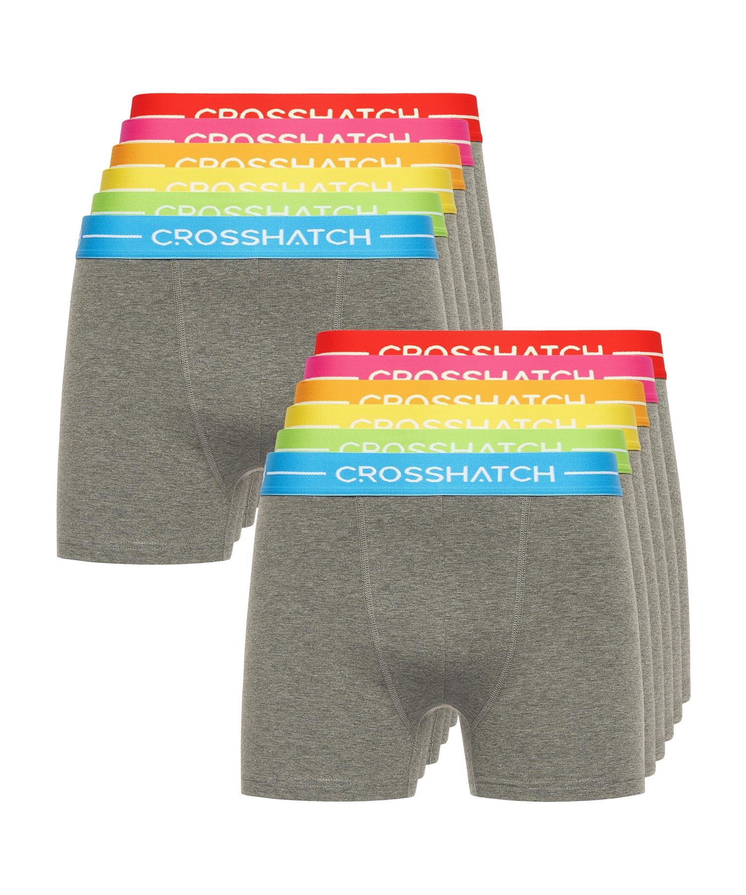 Mens Astral Bright Boxers 12pk Charcoal Marl